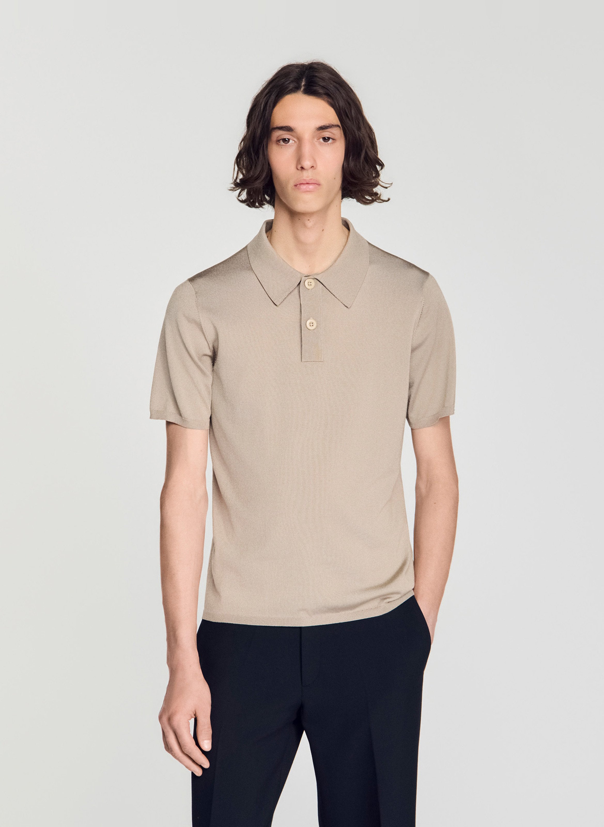 Polo regular fit  Taupe clair