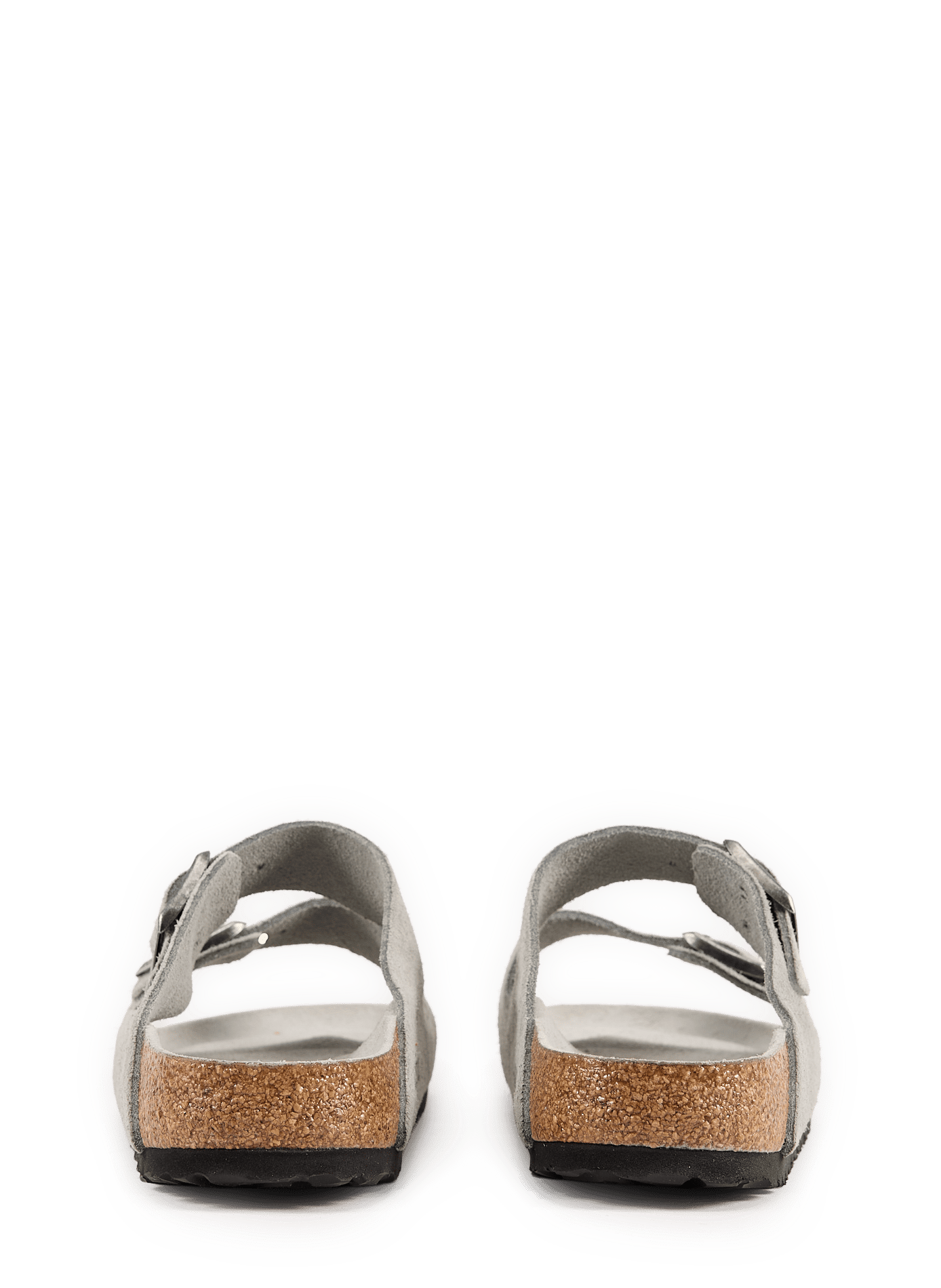 Sandales plates en cuir velours BIRKENSTOCK Bleu