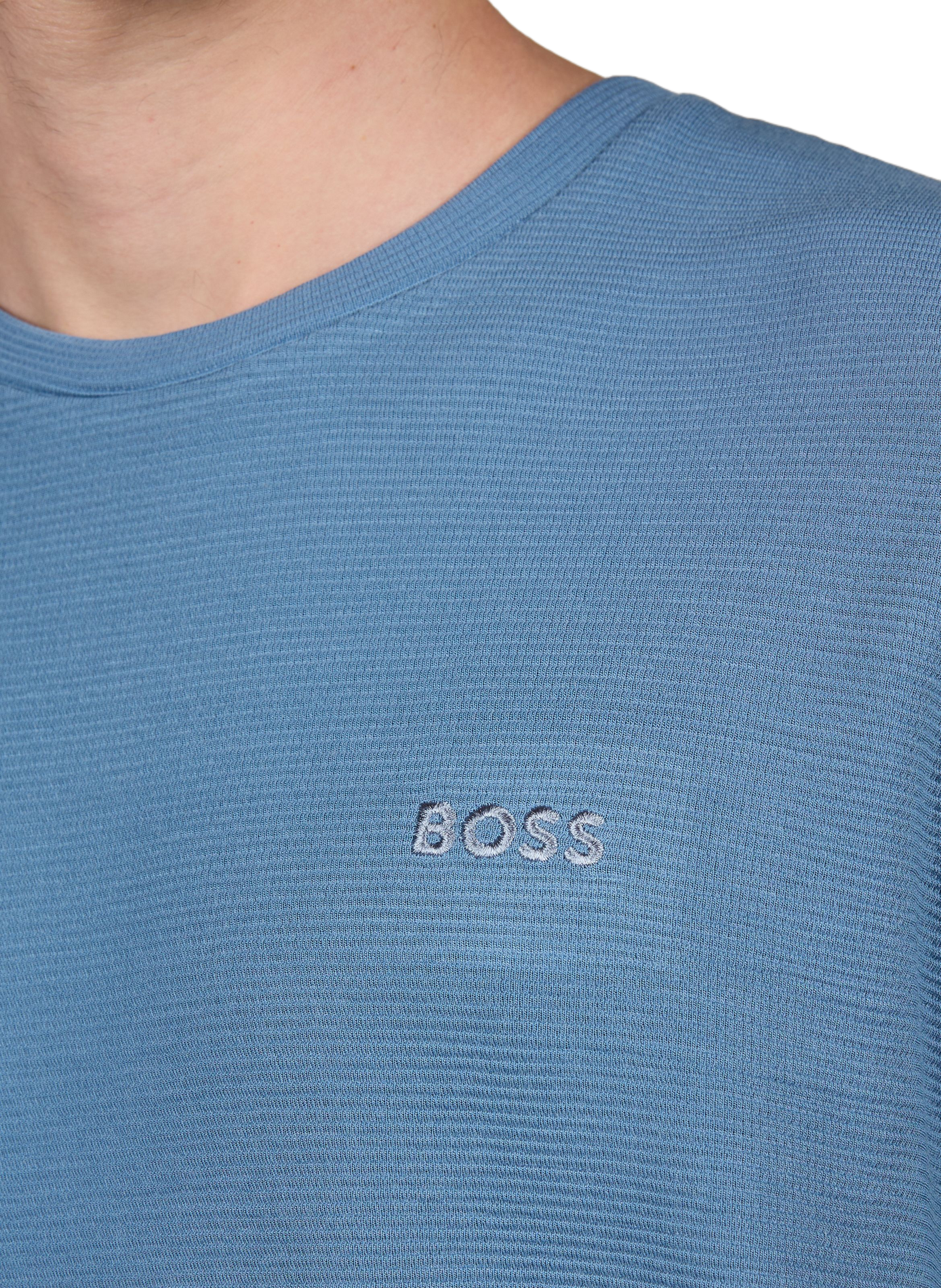 Short-sleeved round neck T-shirt BOSS Blue