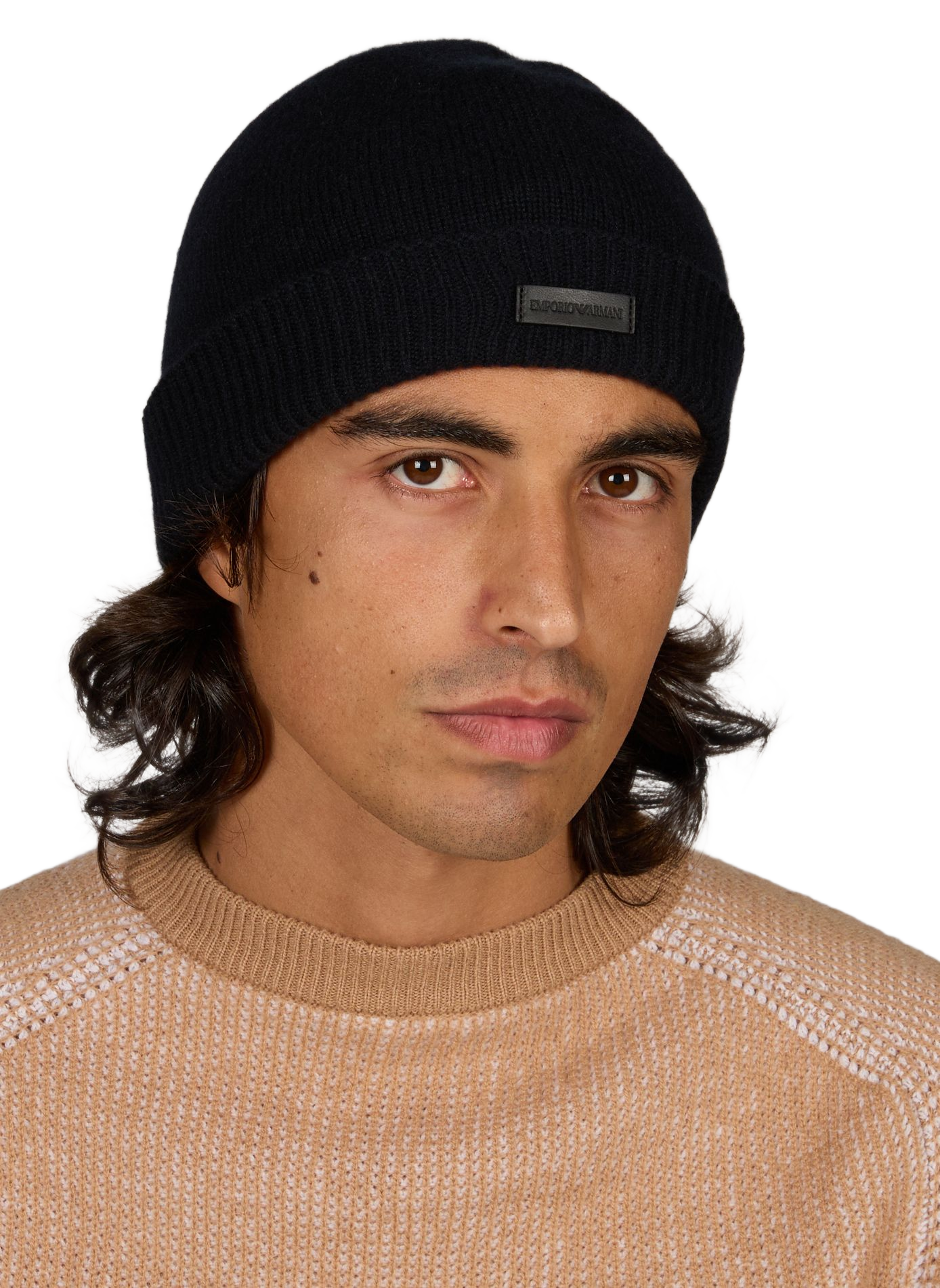 Cashmere beanie EMPORIO ARMANI Blue