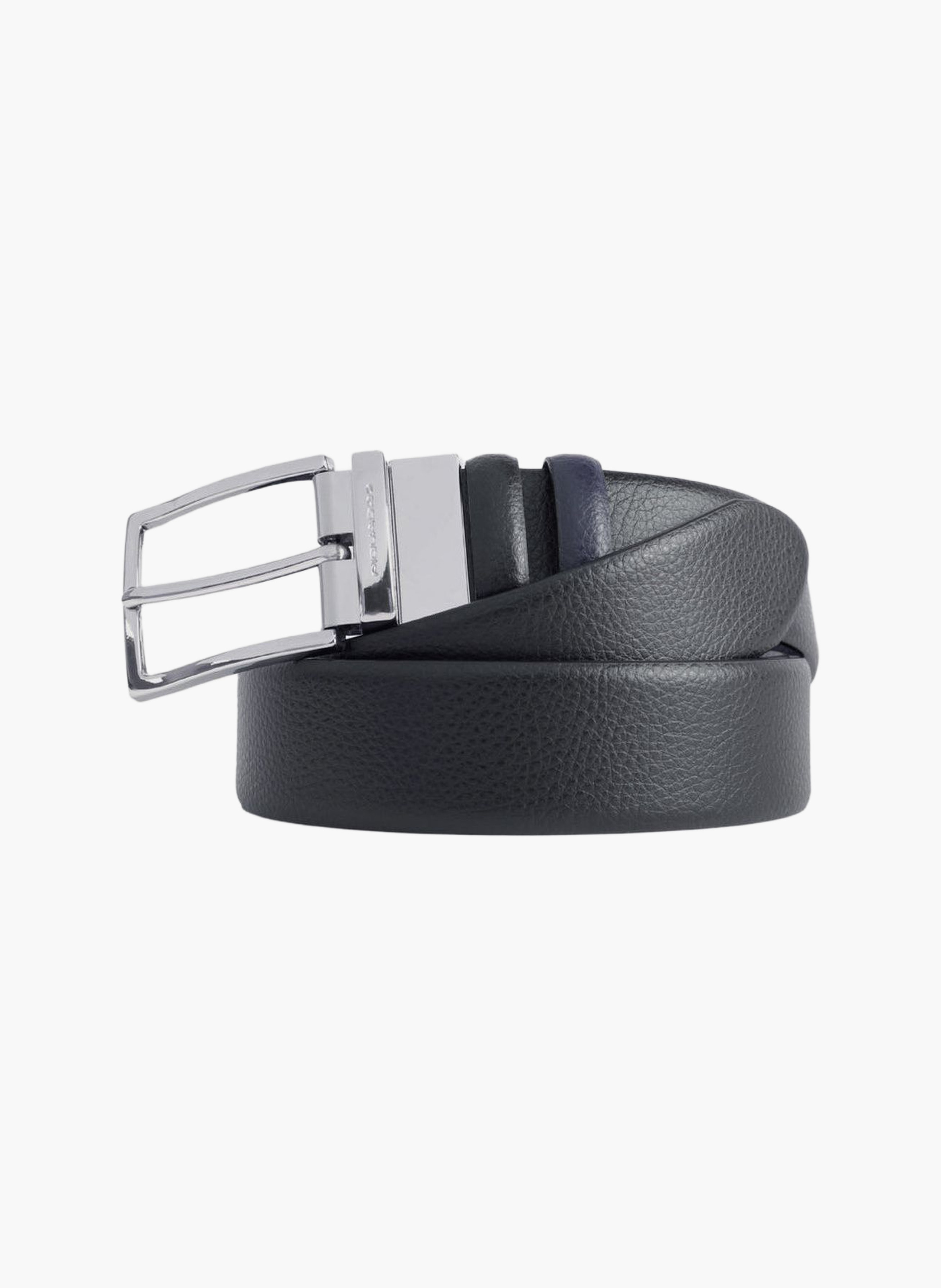 Reversible leather belt with prong buckle PIQUADRO Black