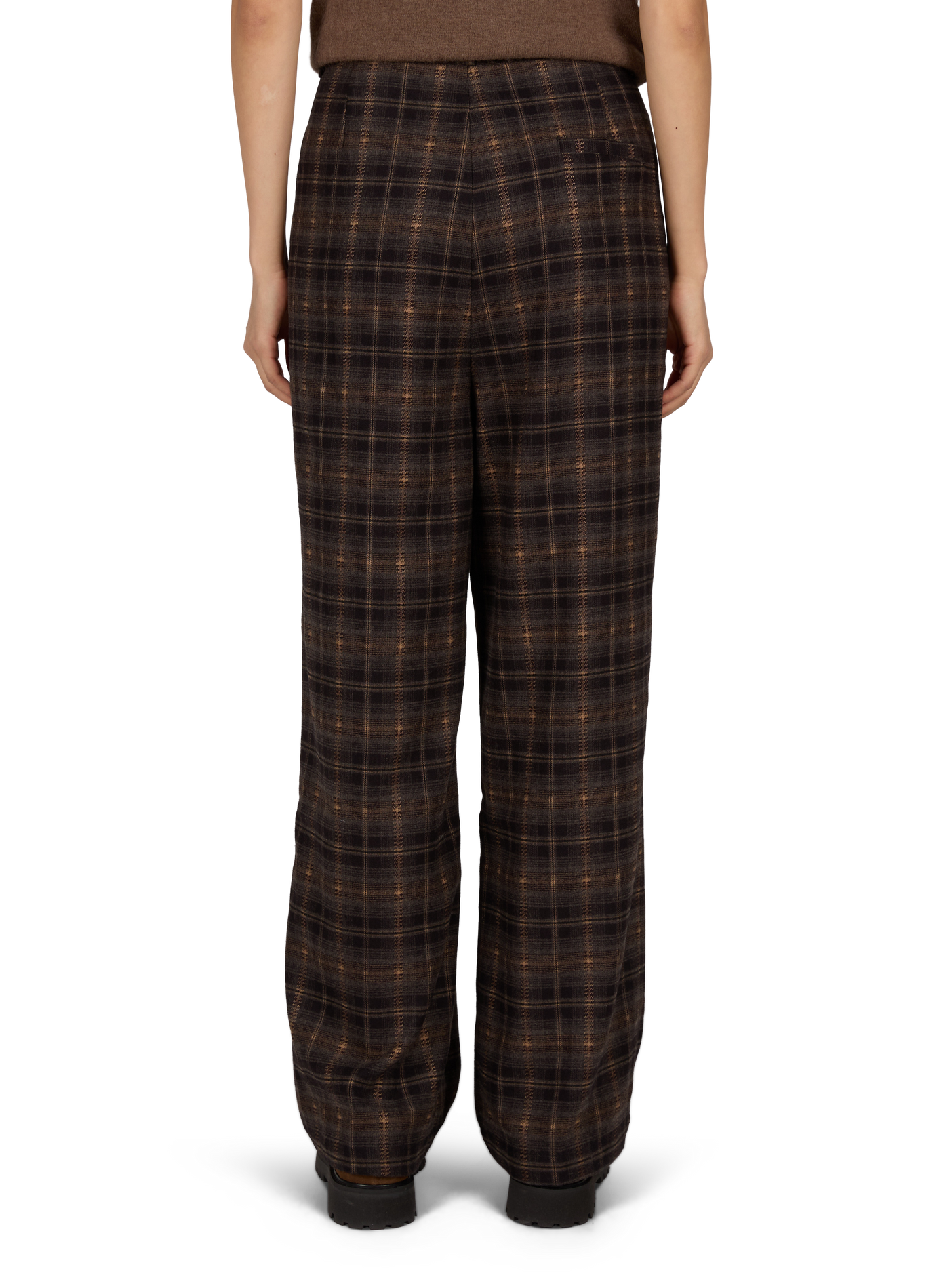 Wide-leg checked trousers  ARTLOVE Brown