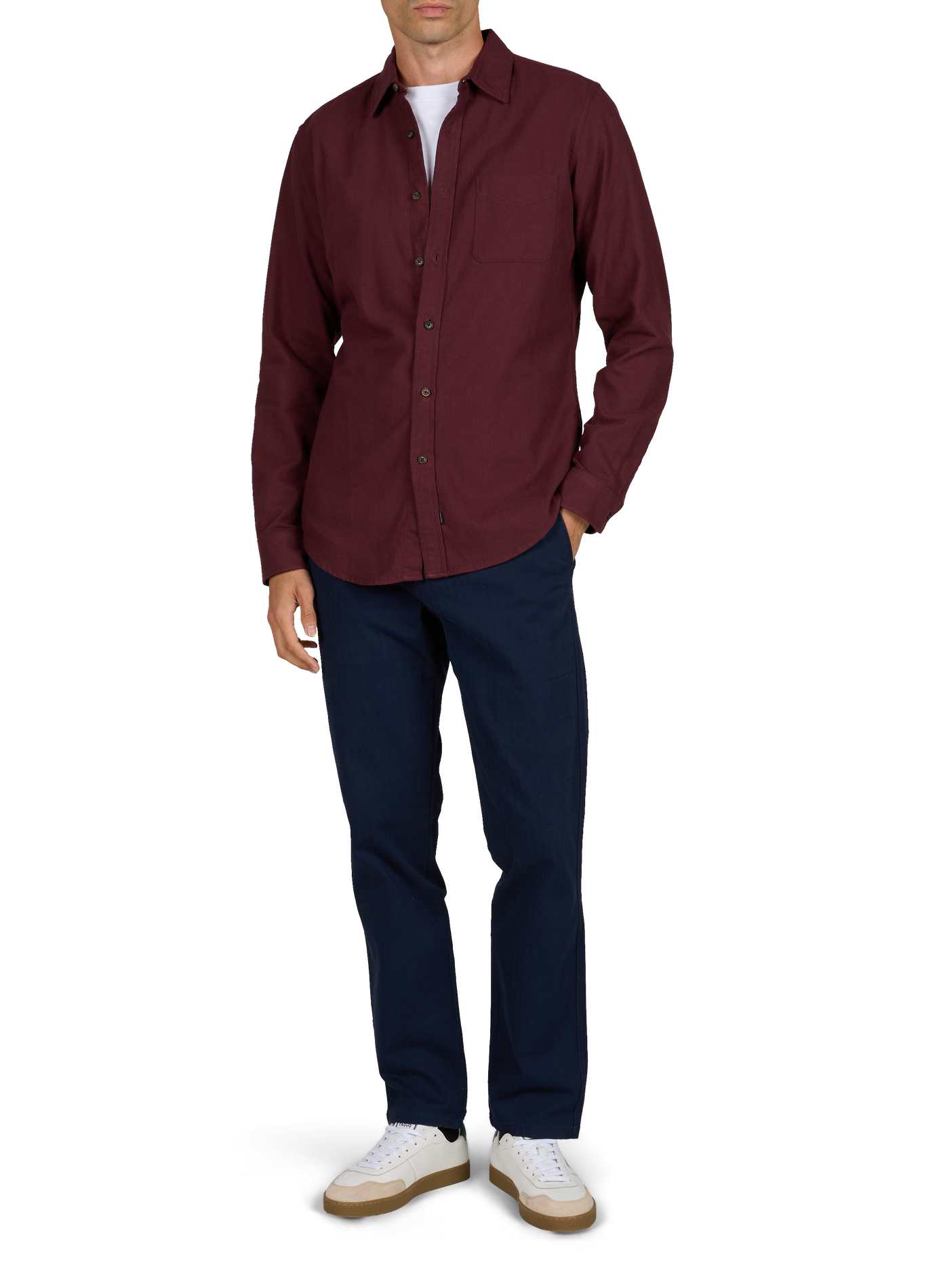 Chemise droite en coton DOCKERS Rouge