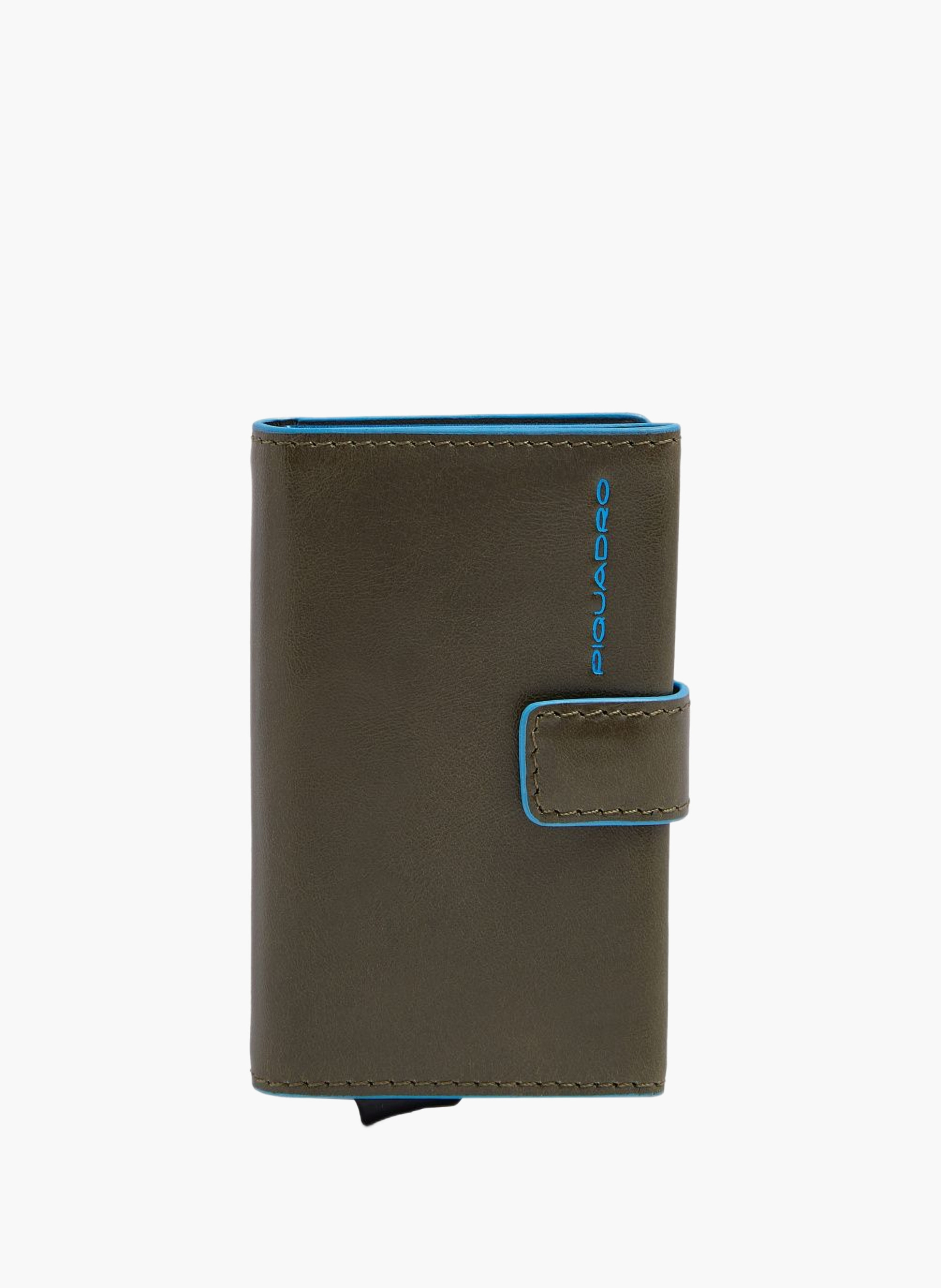 Pop-up metal and leather card holder PIQUADRO Green