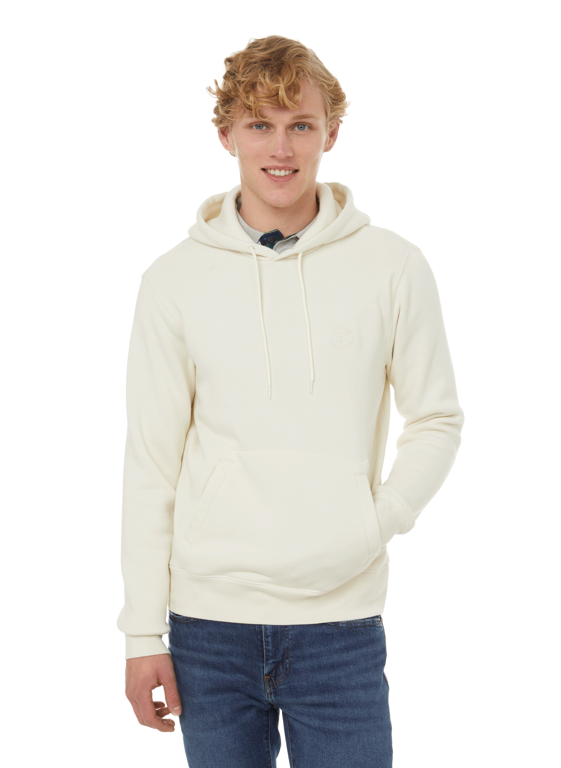 DOCKERS Hoodie en coton mélangé Blanc