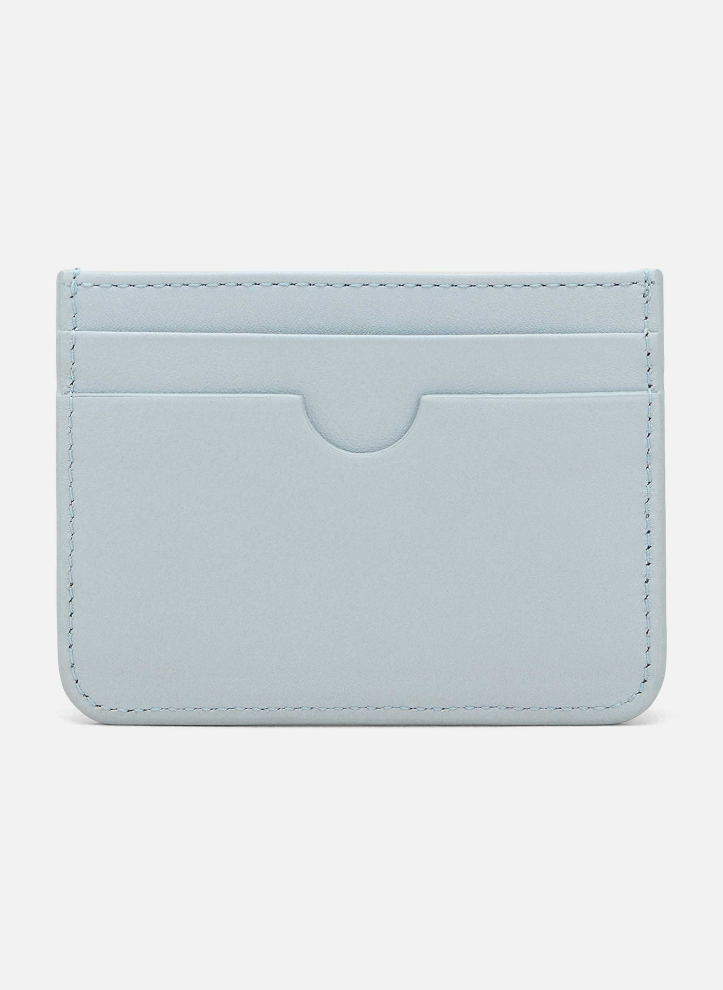 Porte-cartes ami de coeur unisexe en cuir de vachette AMI PARIS Bleu