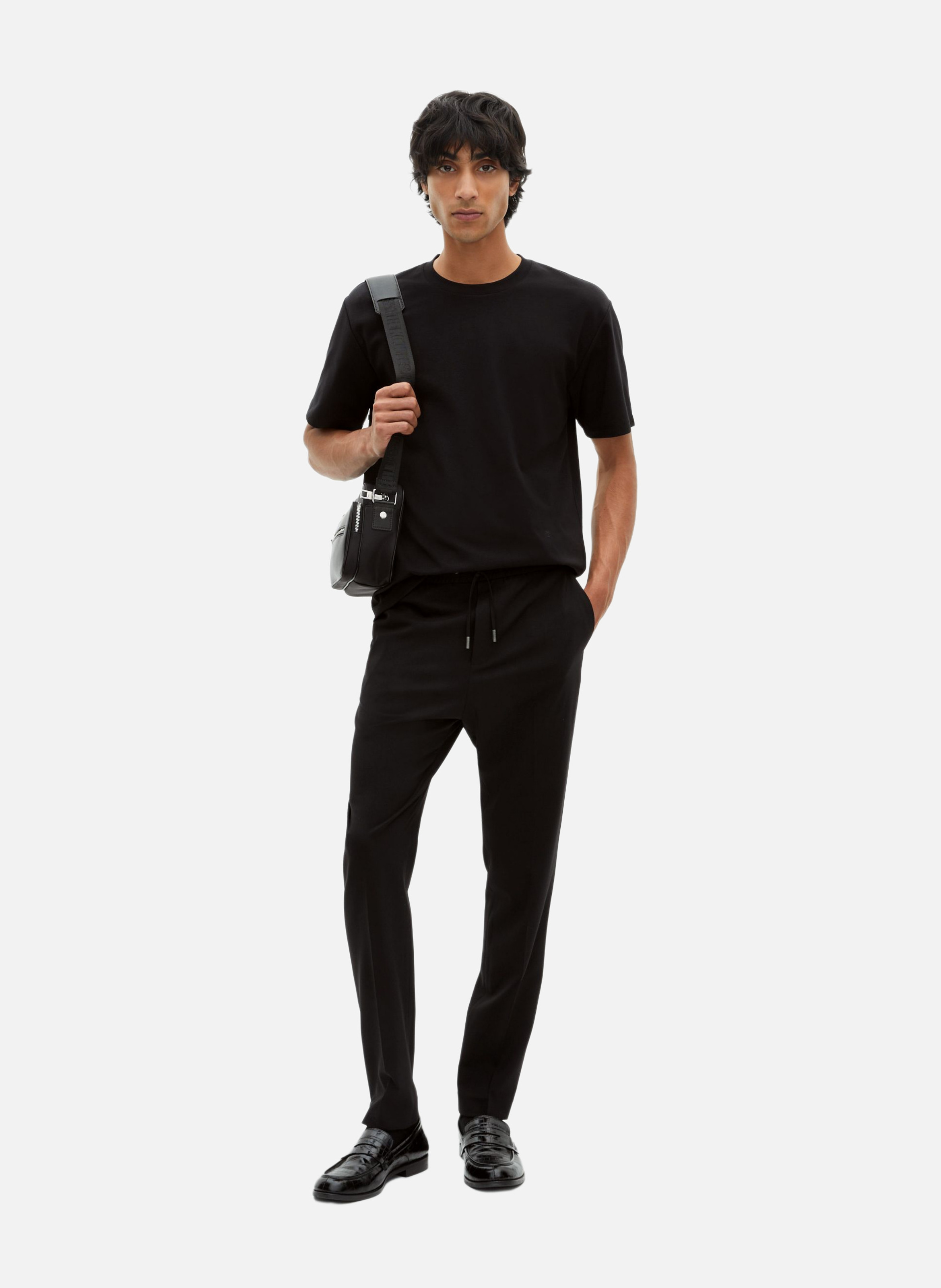 T-shirt mixte droit uni unisexe THE KOOPLES Noir