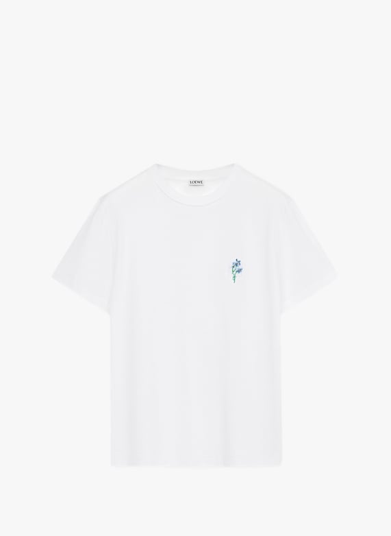 T-shirt brodé en coton mélangé | Blanc by LOEWE T-shirt brodé en coton mélangé Blanc
