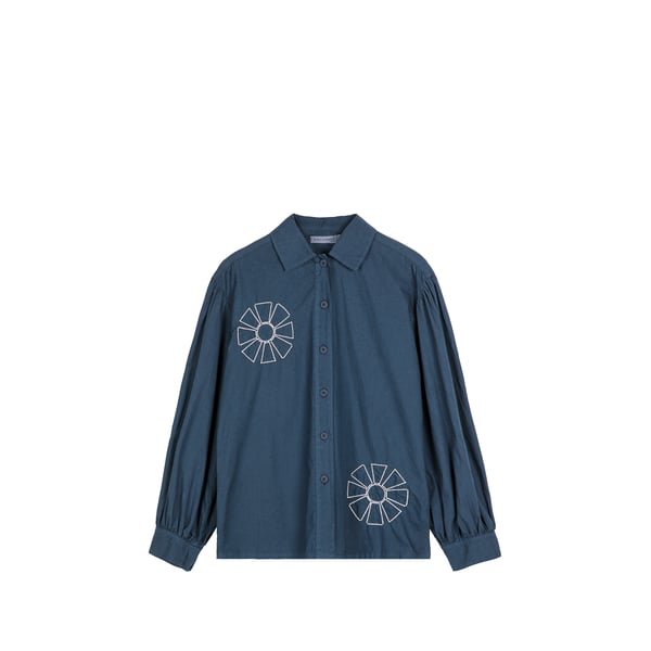 Bobo Choses Blouse Ample Brodée En Coton In Black