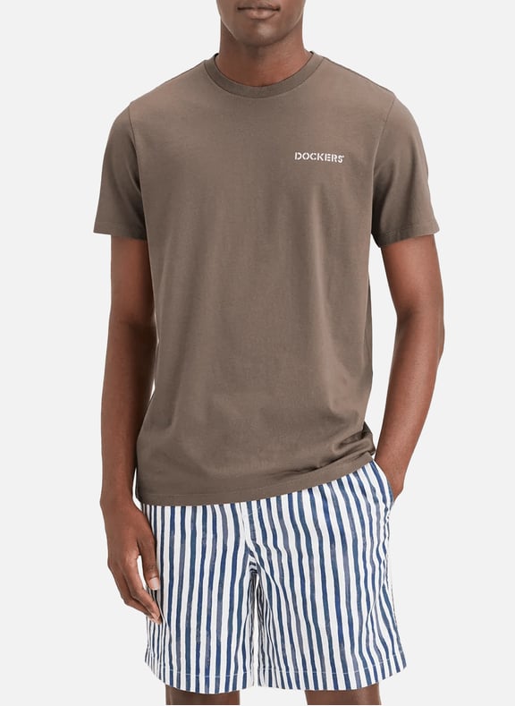 Cotton T-shirt Brown by DOCKERS DOCKERS Cotton T-shirt Brown