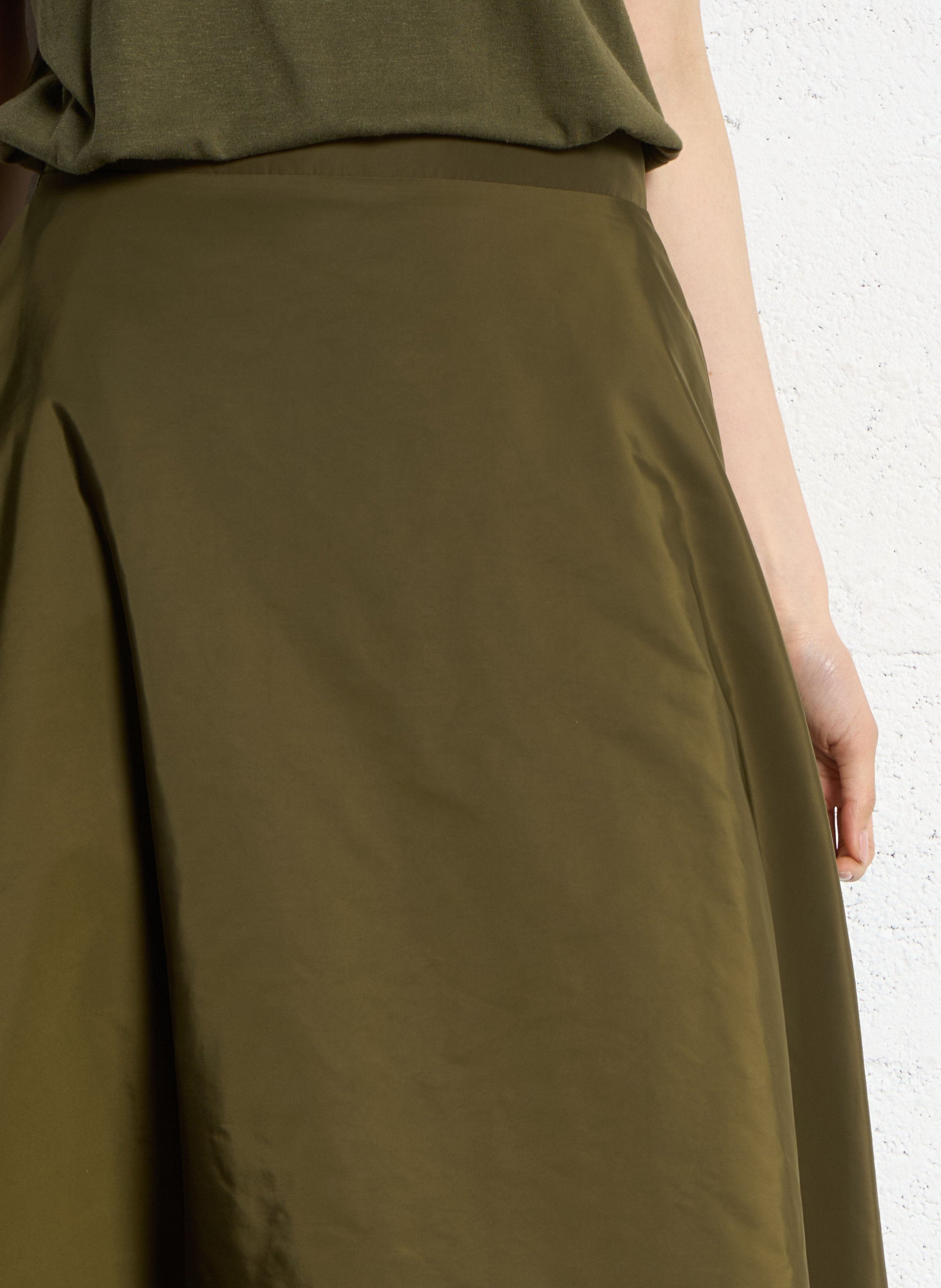 Jupe midi évasée IKKS Kaki