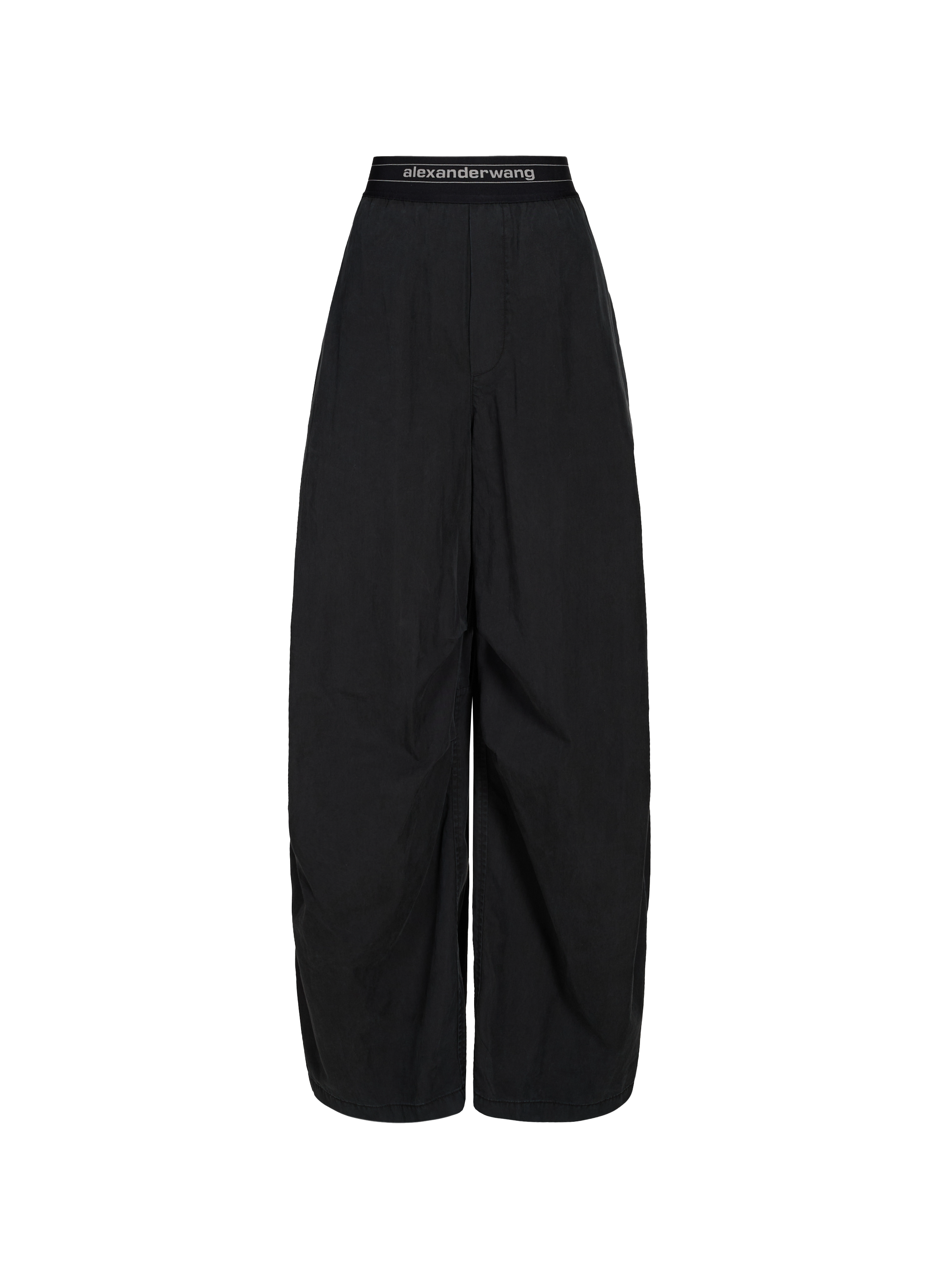 ALEXANDER WANG Wide-leg articulated cotton trousers Black