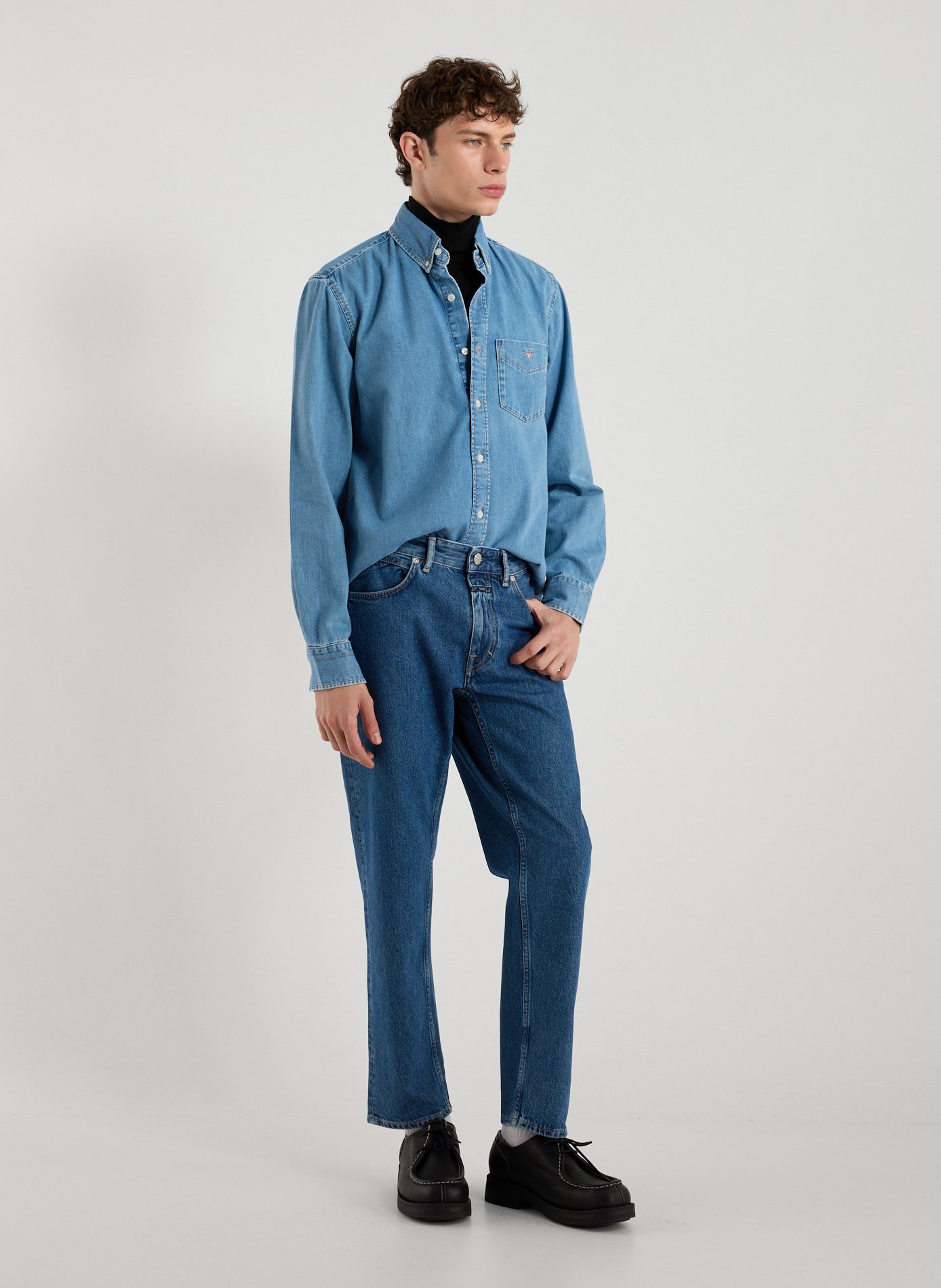 Jeans en coton CLOSED Bleu