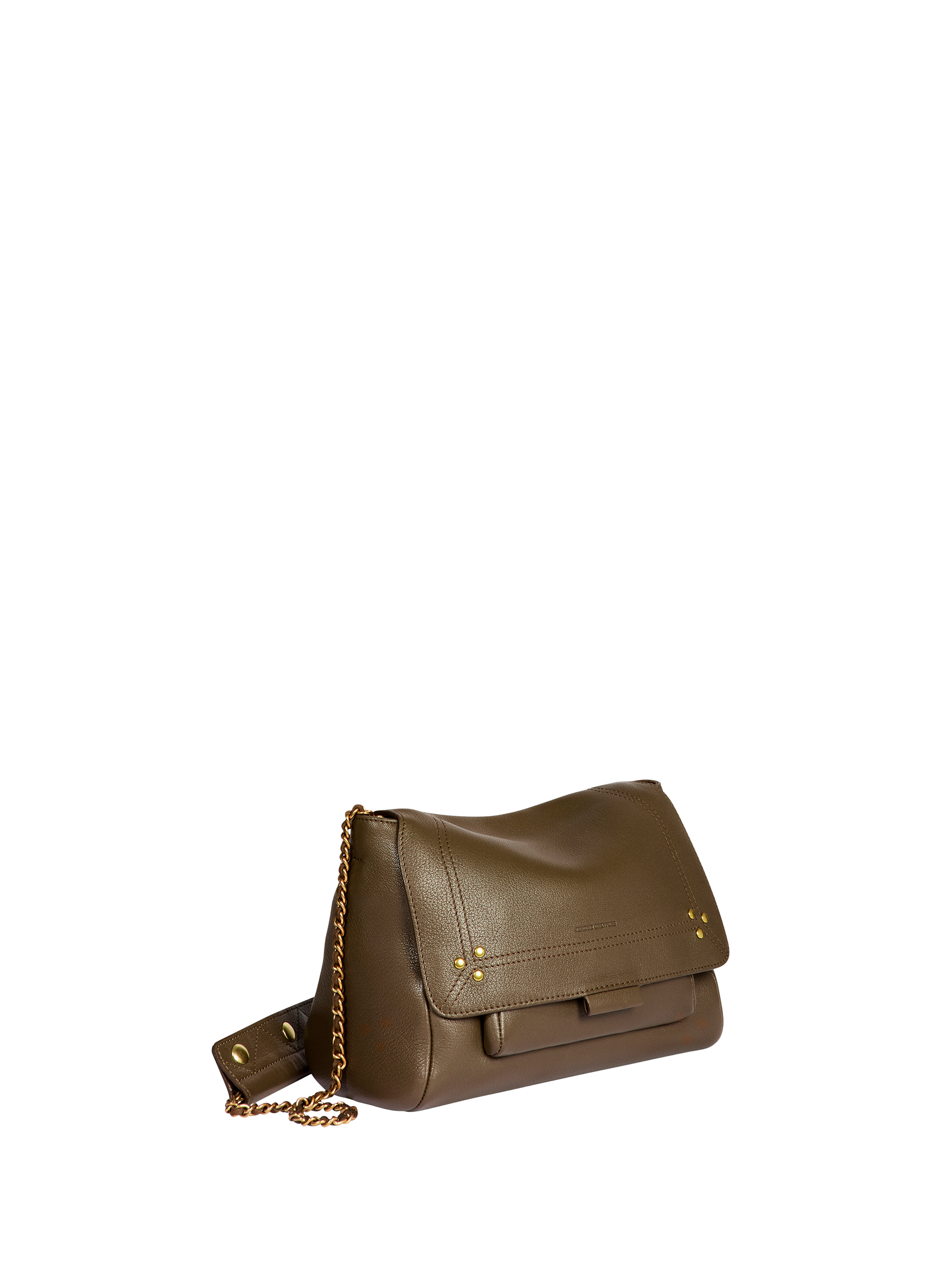 Sac bandoulière Bobi S en cuir de chèvre JÉRÔME DREYFUSS Kaki