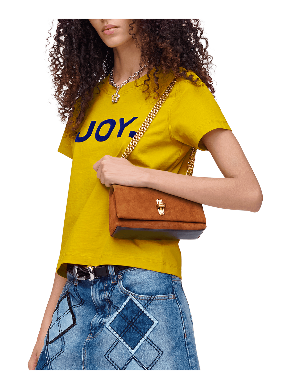 Bag The Suede Dual Chain Mini Bag MARC JACOBS Brown