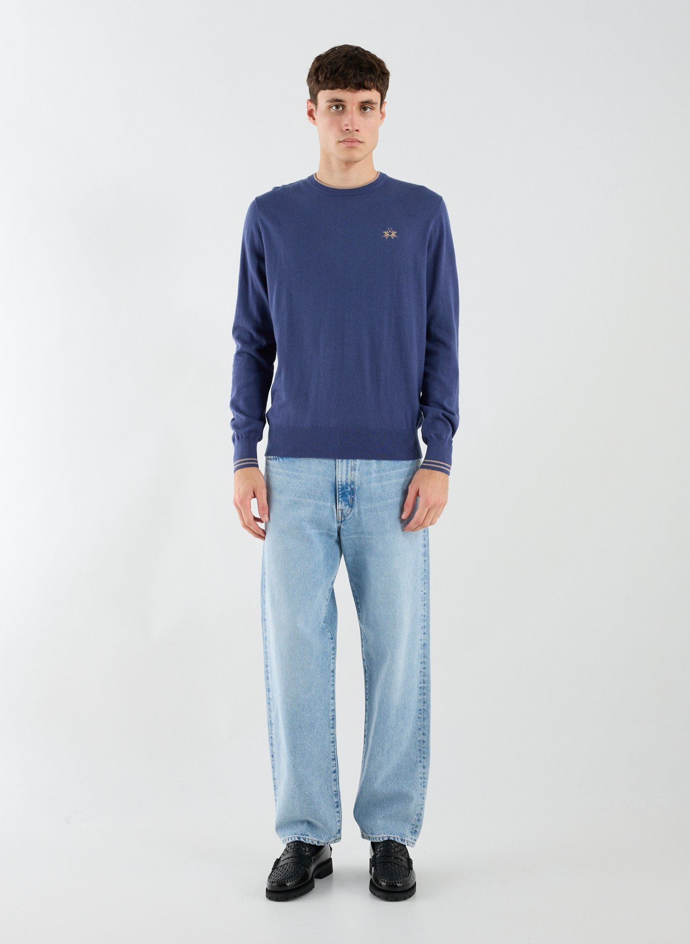 Pull en coton mélangé LA MARTINA Bleu