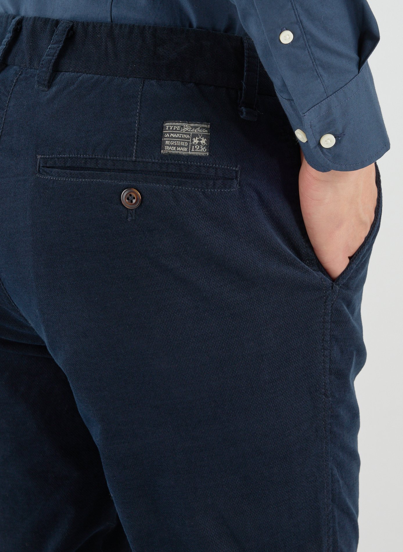 Cotton Trousers LA MARTINA Blue