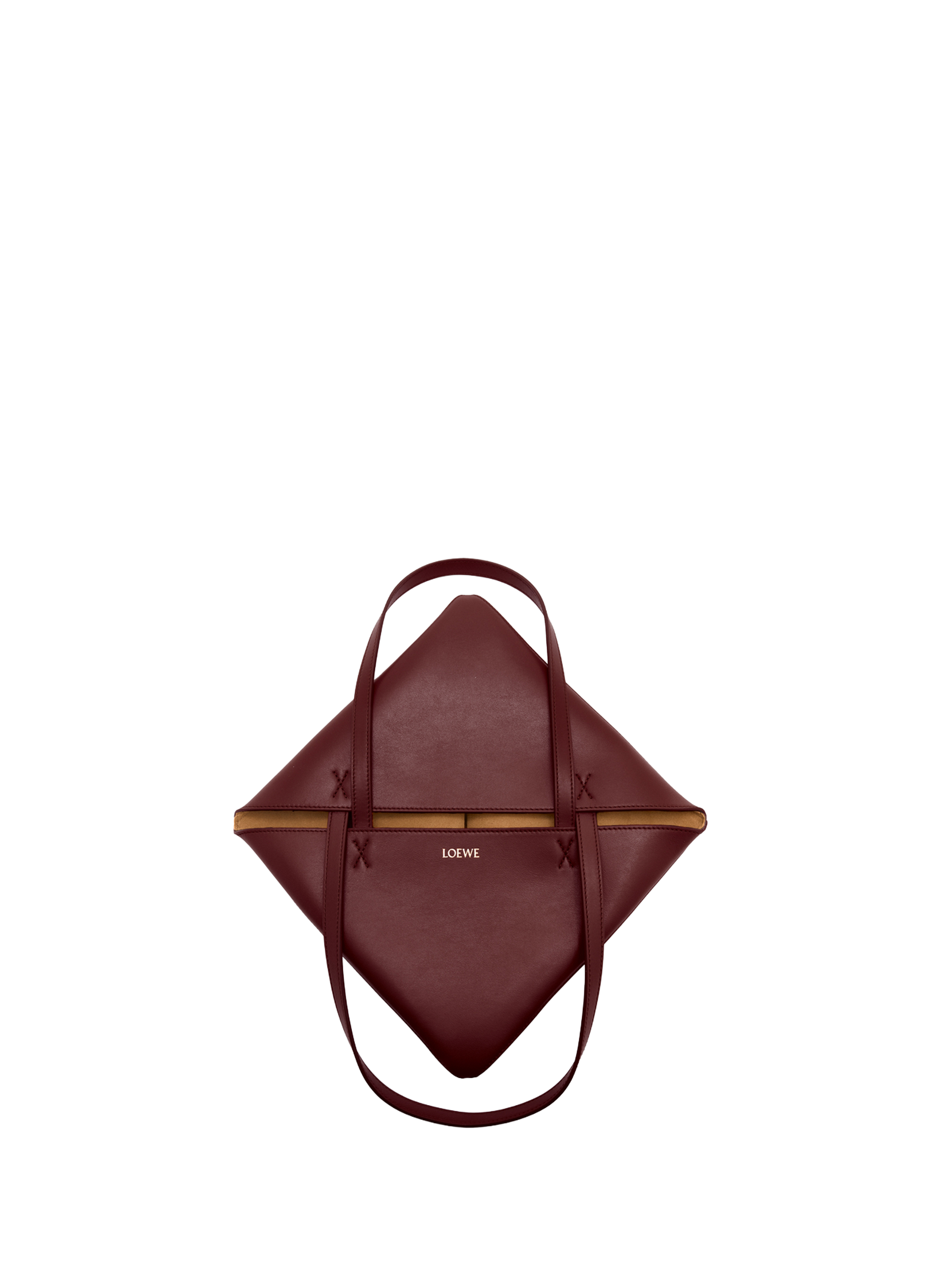 Medium Puzzle Fold leather tote in shiny calfskin LOEWE Red