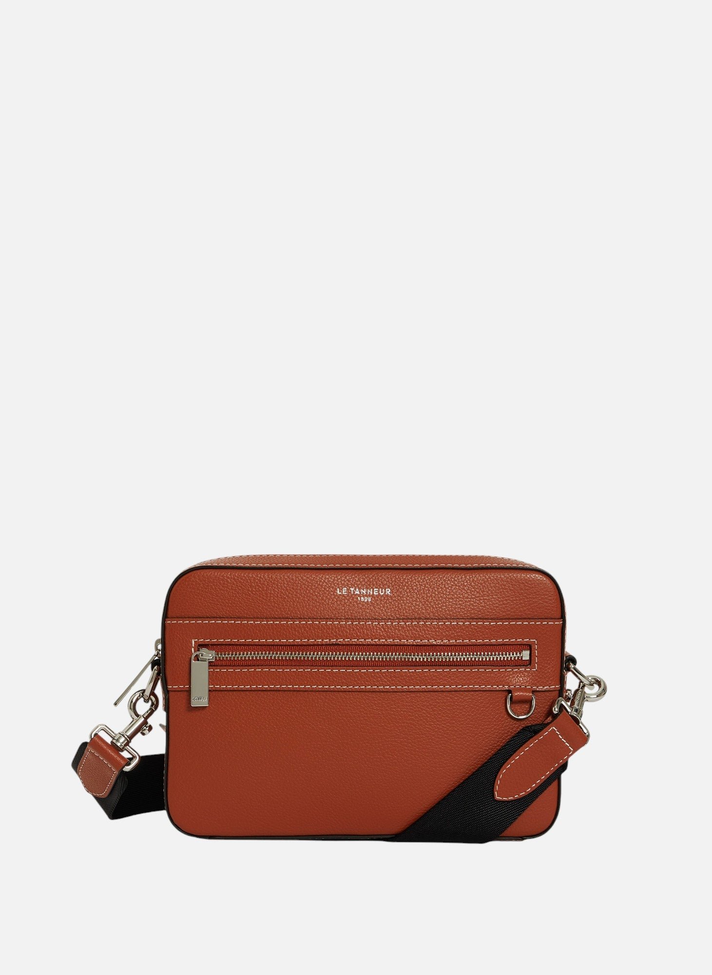 Petite sacoche emile en cuir grainé LE TANNEUR Marron