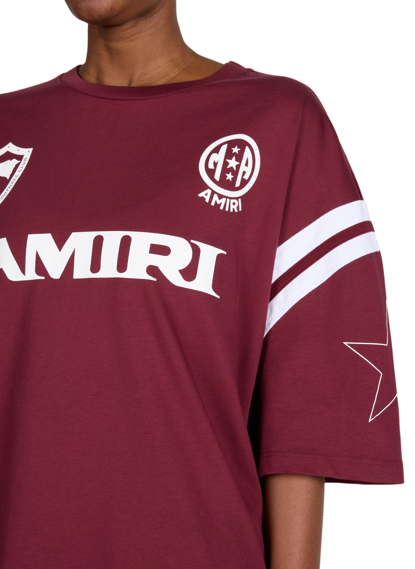 Sporty oversized cotton t-shirt AMIRI Red