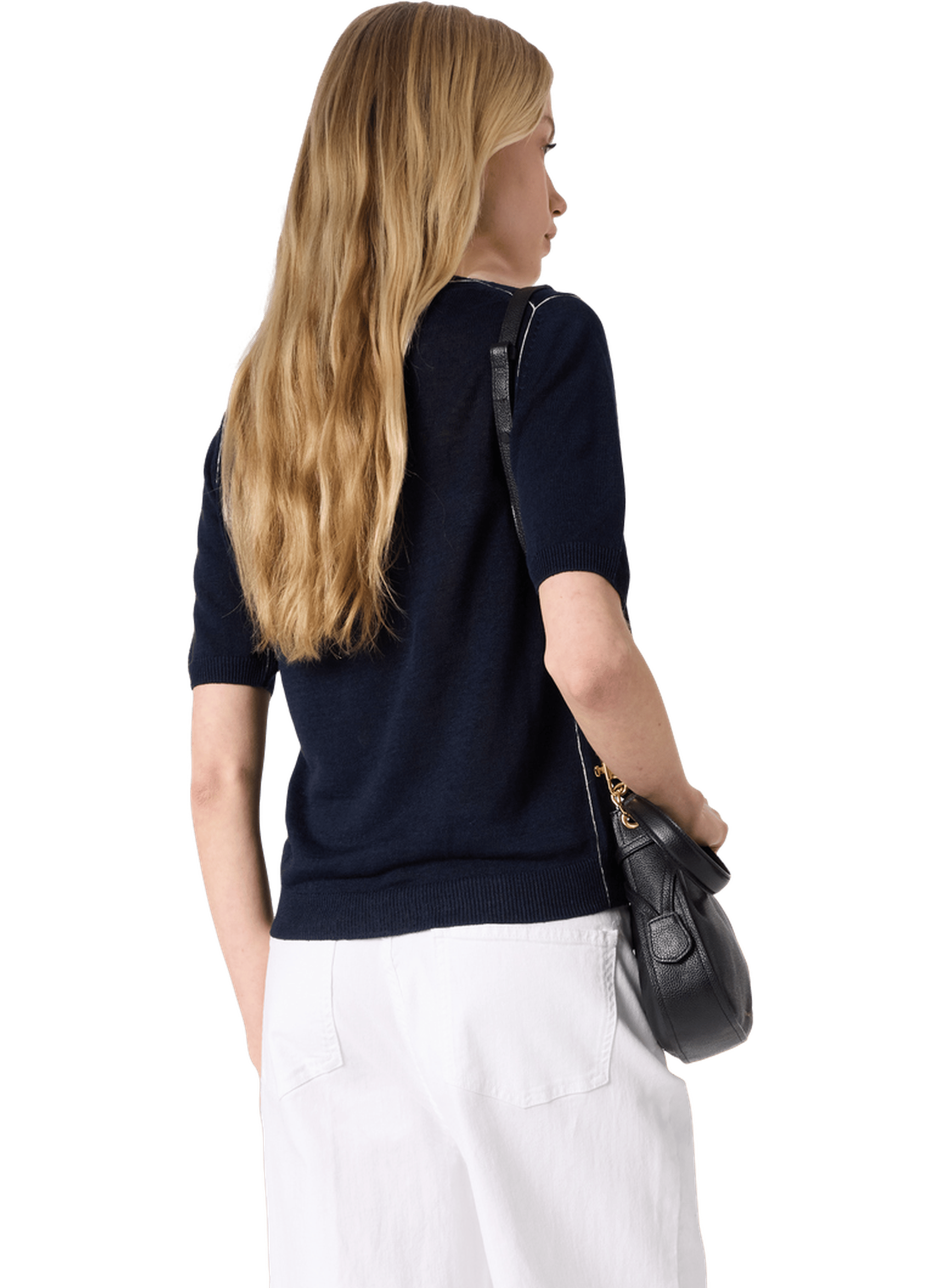 Pull à col rond en lin mélangé - loumia GERARD DAREL Bleu