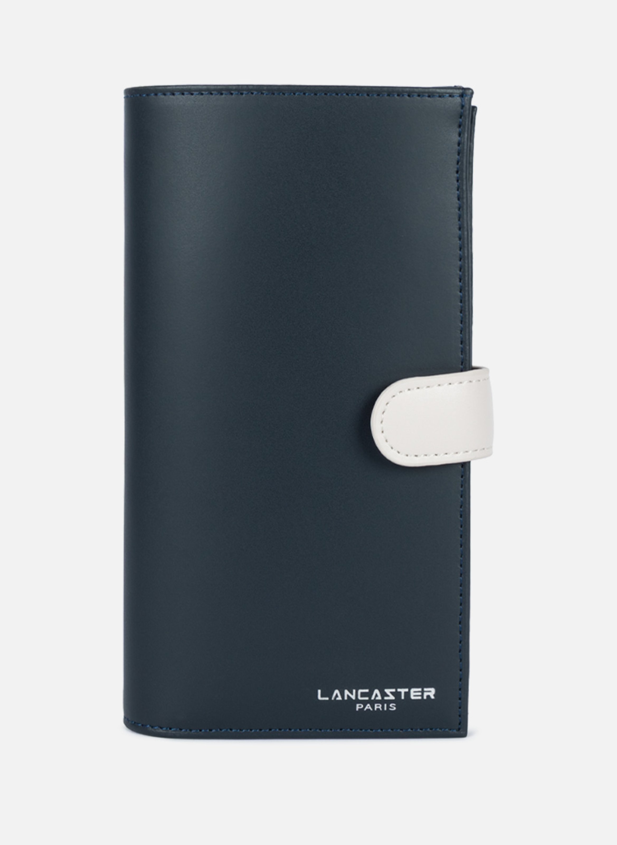 Porte-chéquier - smooth  Bleu foncé - ecru