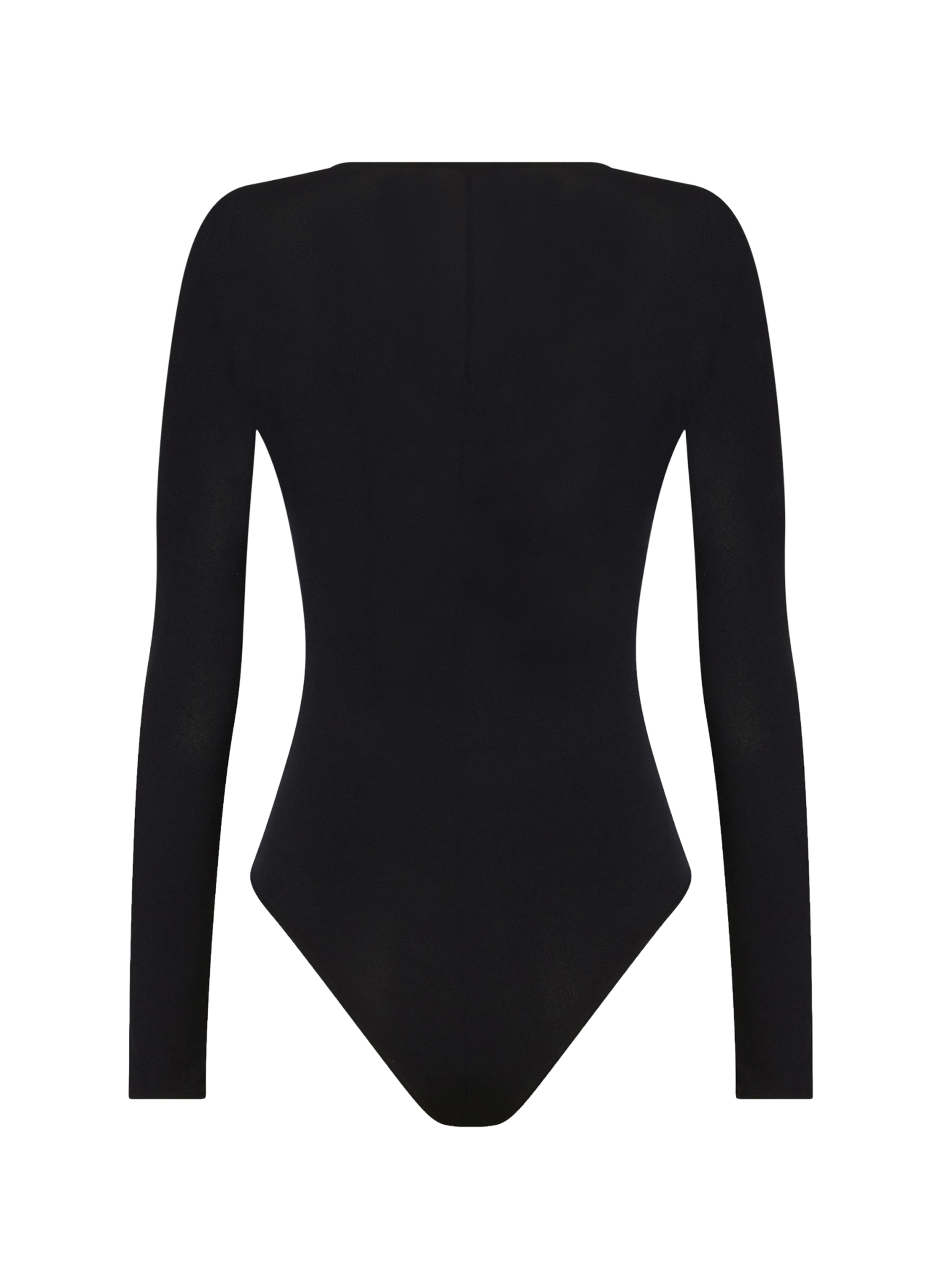 Long-sleeved V-neck bodysuit WOLFORD Black
