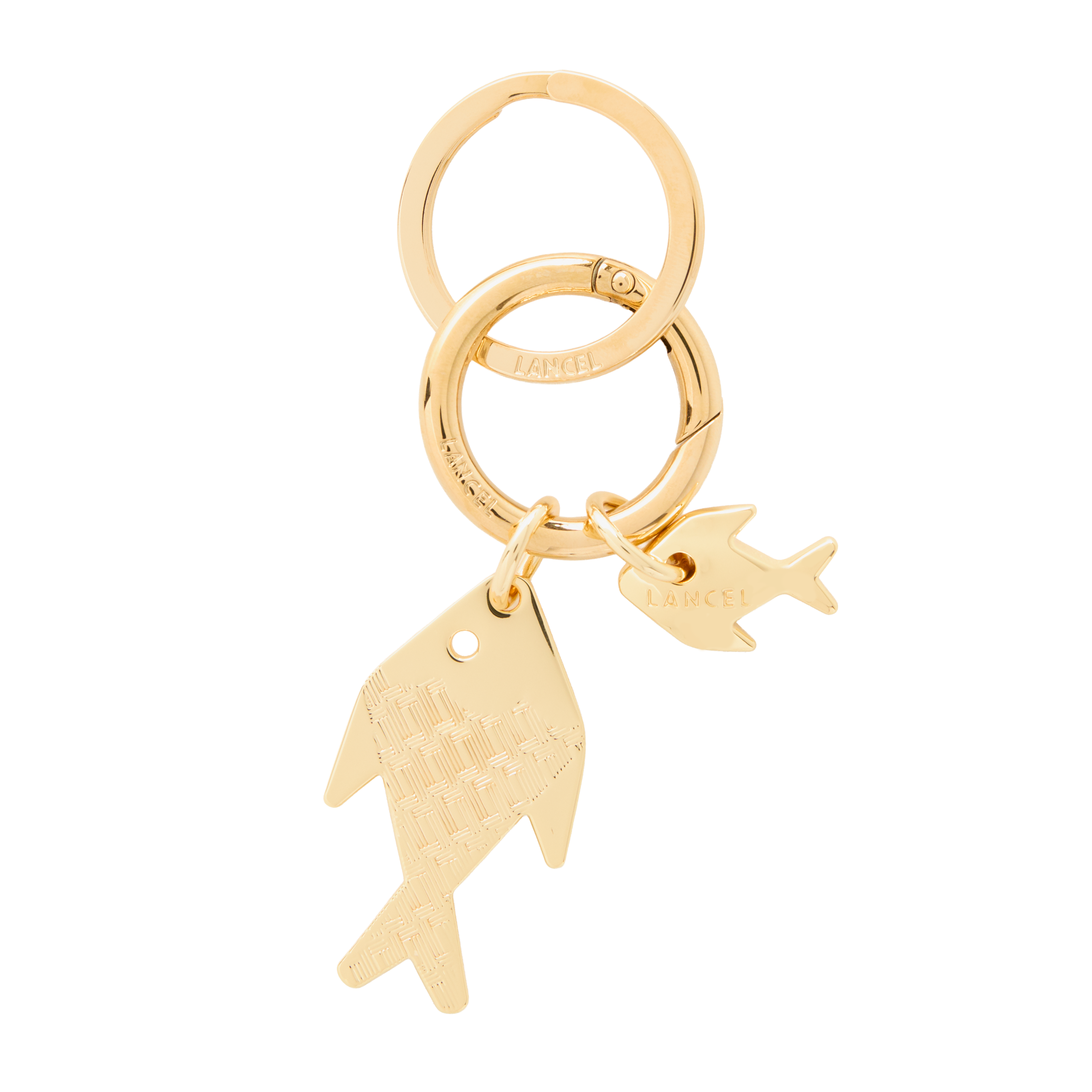 Porte-clés capsule lancel beach en métal LANCEL Doré