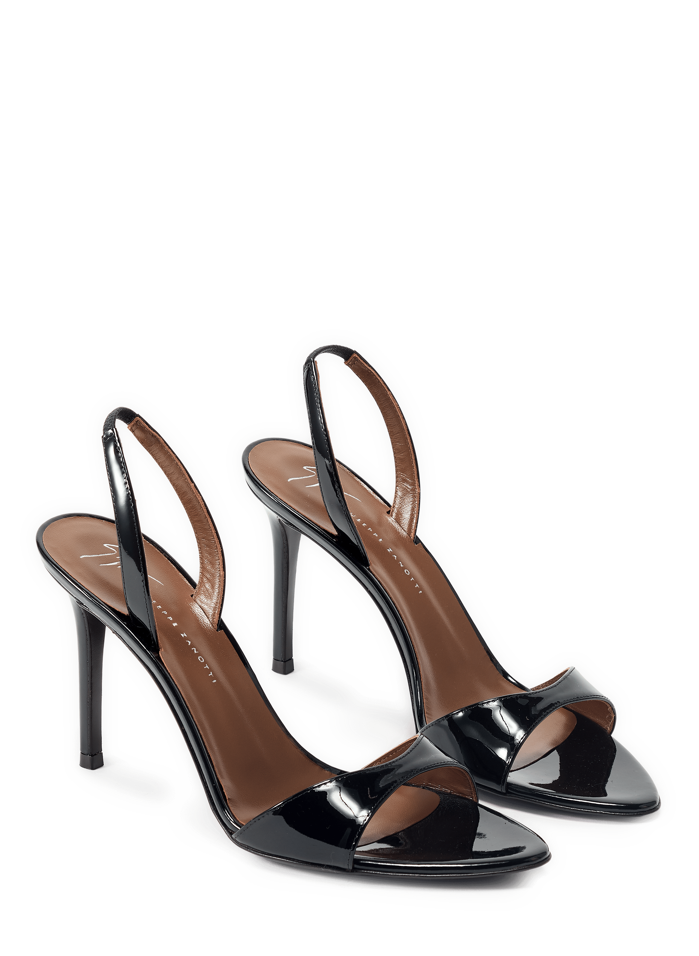 Sandales à talons Clandestino vernies en cuir GIUSEPPE ZANOTTI Noir