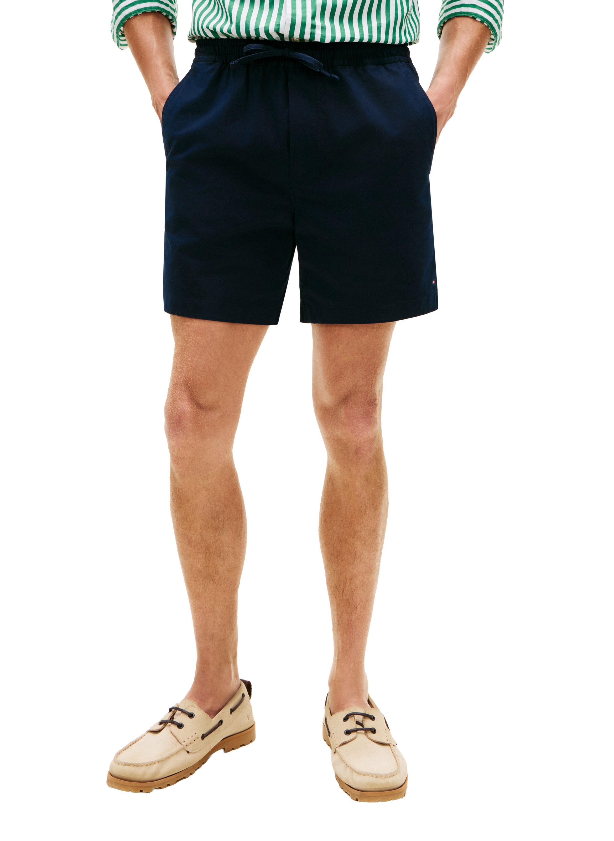 Gerade geschnittene Dover Shorts mit Logo aus Baumwollmischung TOMMY HILFIGER Blau