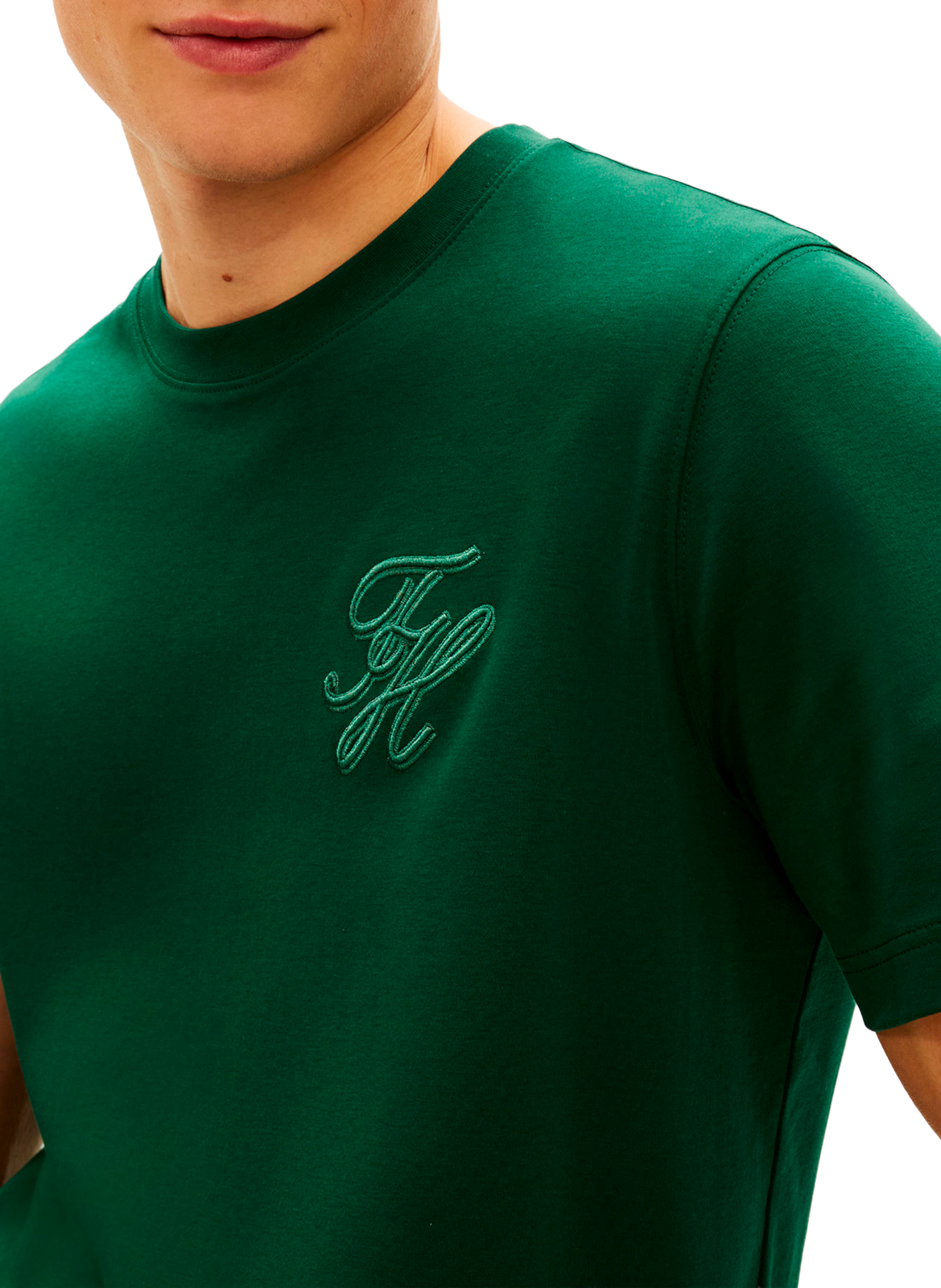 T-shirt à logo en coton TOMMY HILFIGER Vert