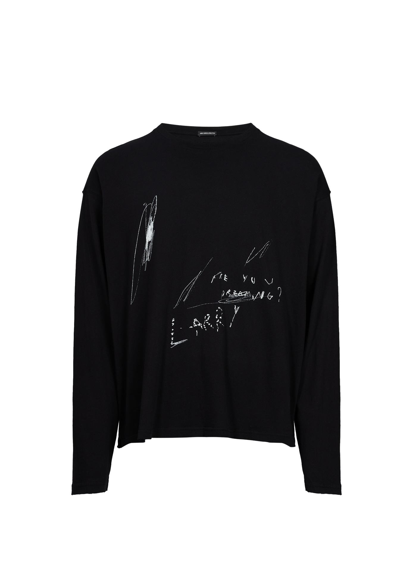 Emil Relax long-sleeve cotton T-shirt. ANN DEMEULEMEESTER Black