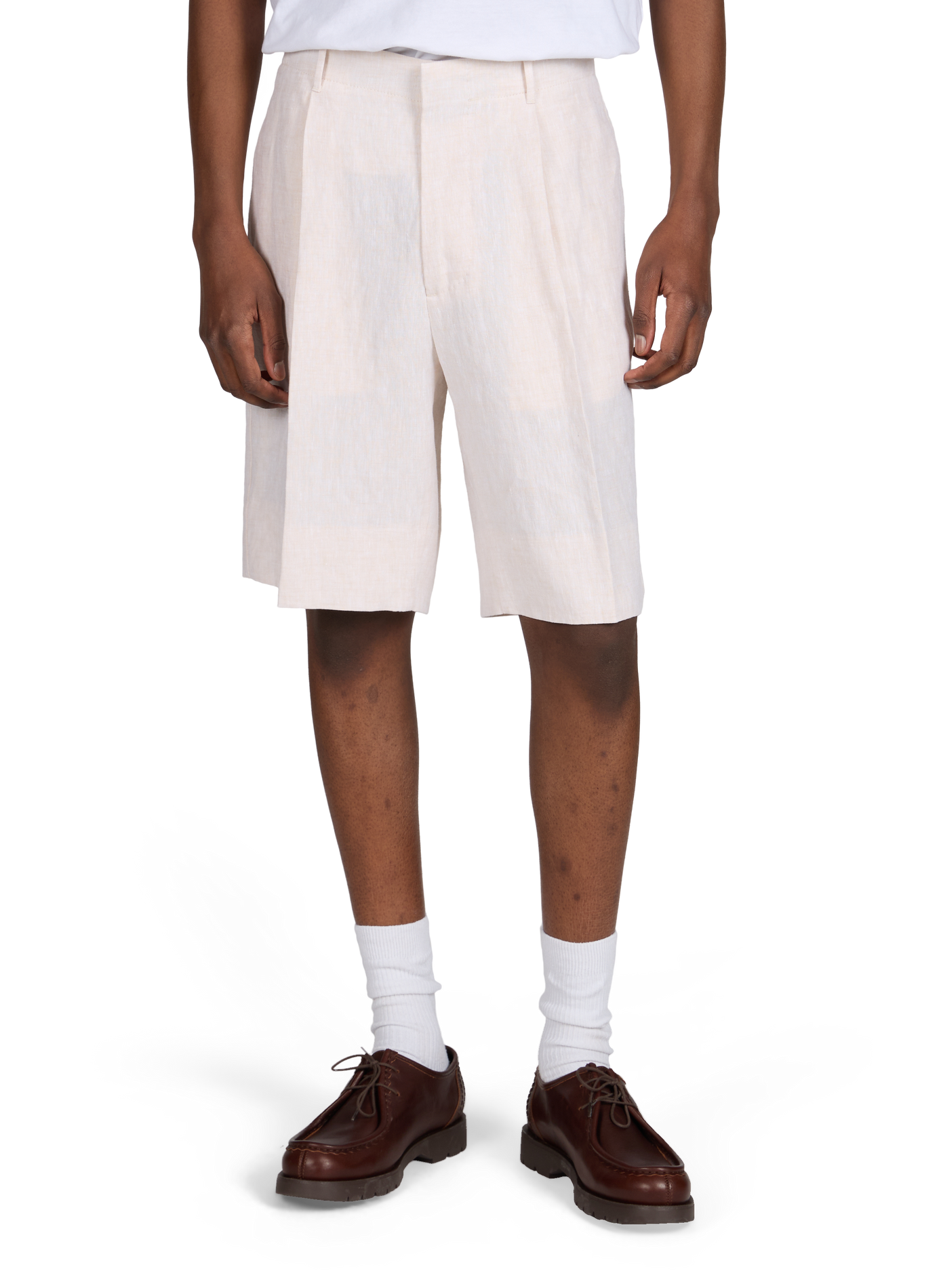 Gonna dritto in lino SLOWEAR Bianco