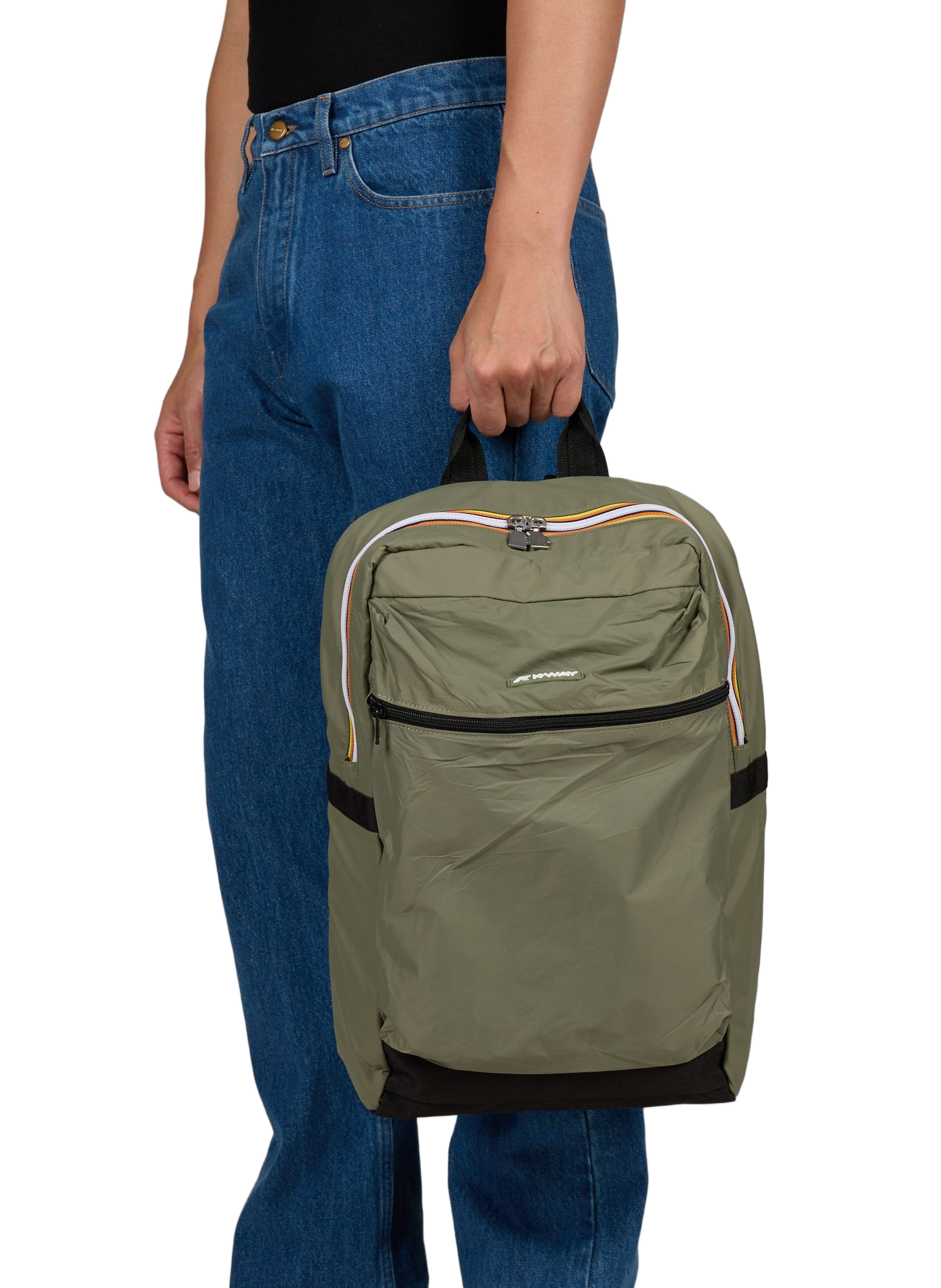 Laon padded backpack in ripstop fabric K-WAY Green