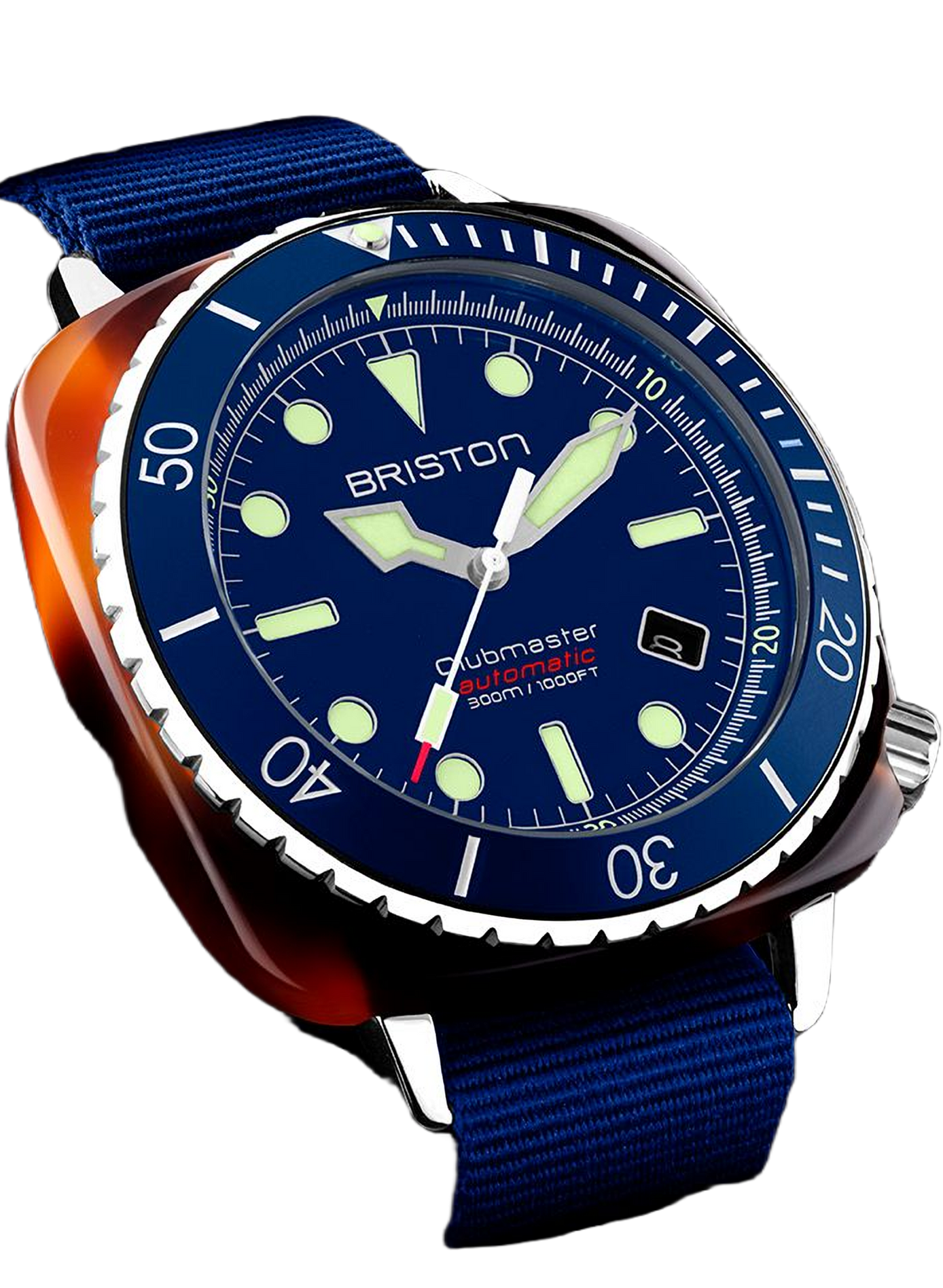 Montre Clubmaster Diver Pro en nylon BRISTON Bleu