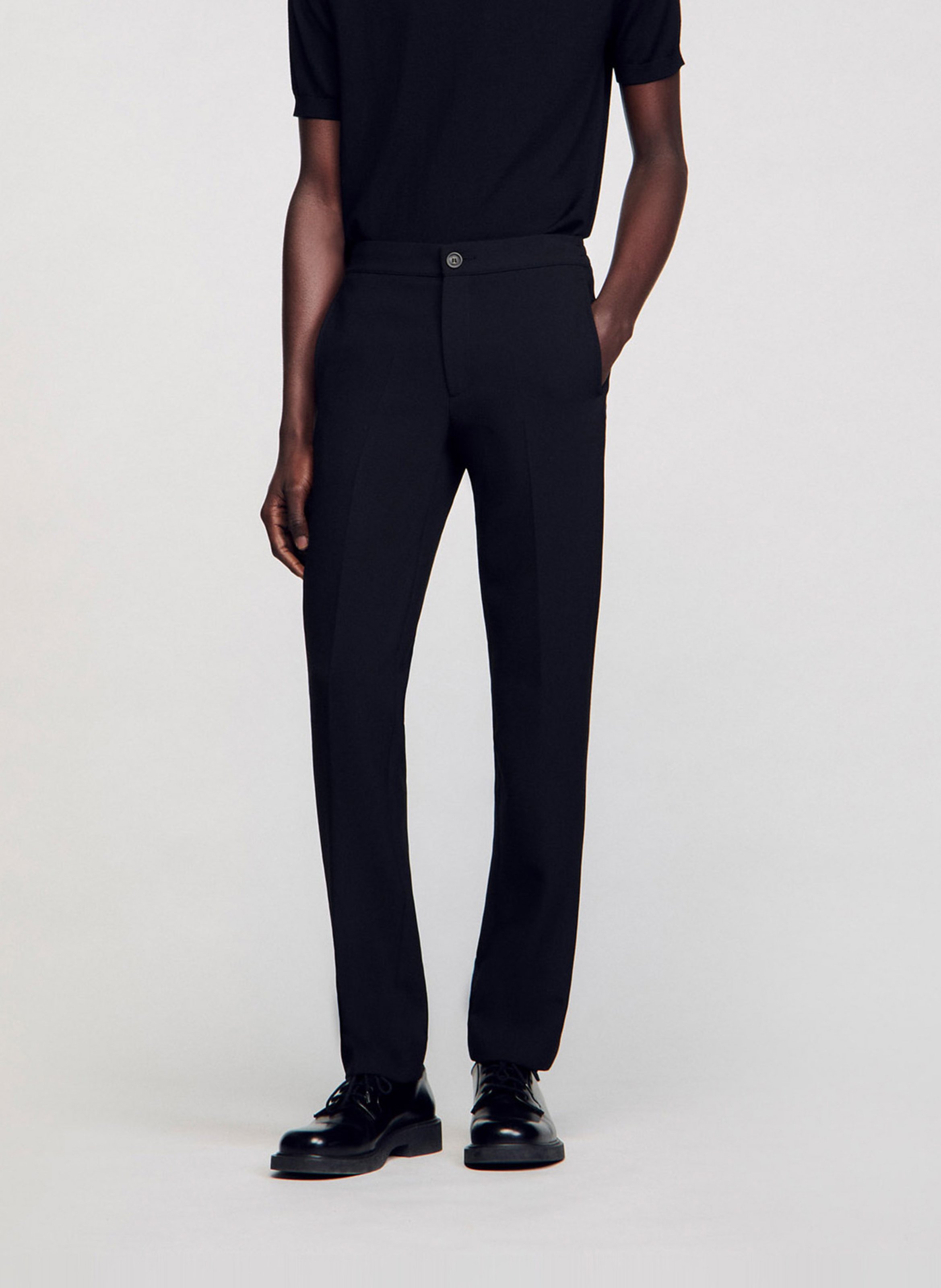 Pantalon droit SANDRO Noir