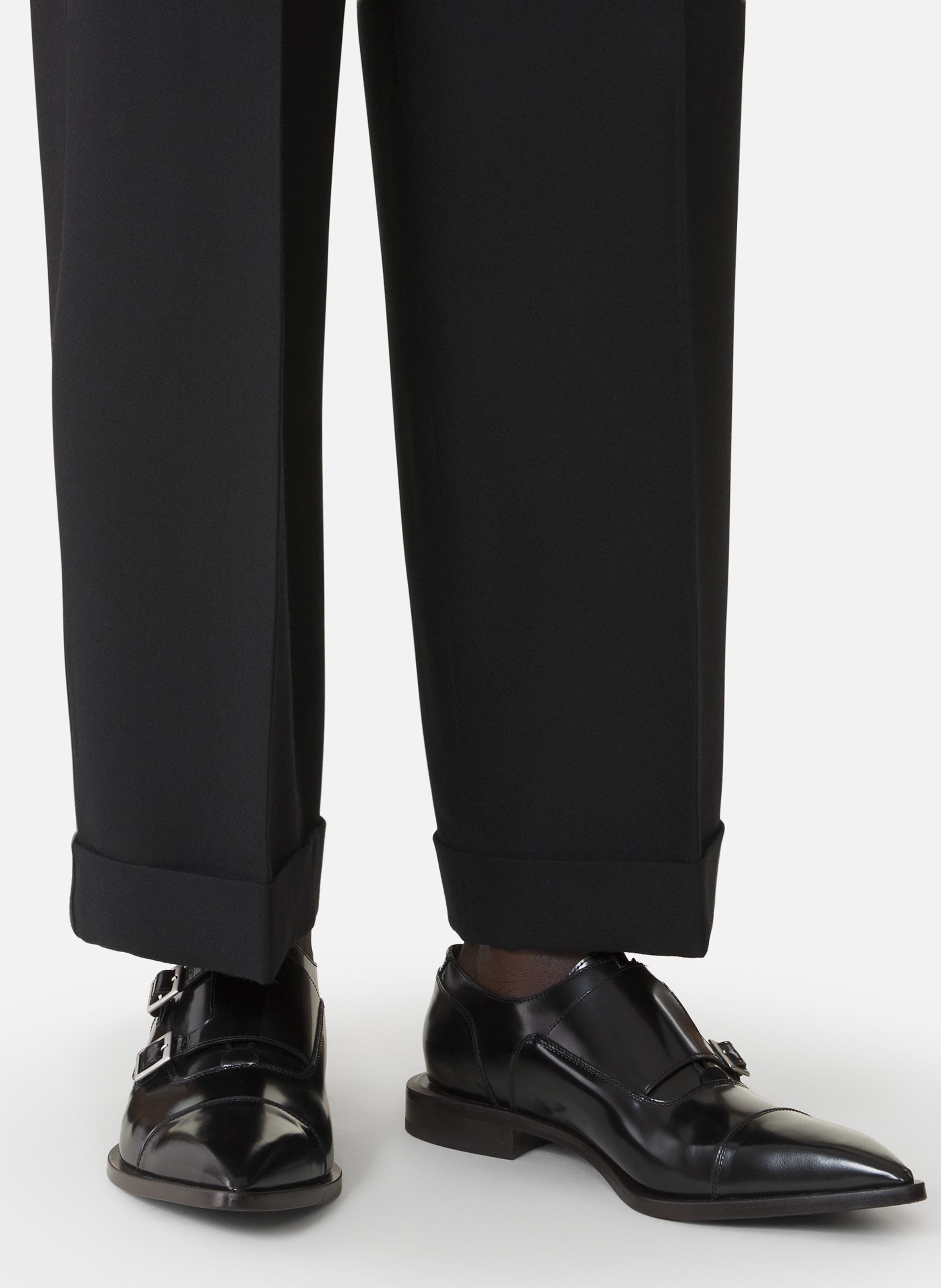 Monk en cuir brillant LANVIN Noir