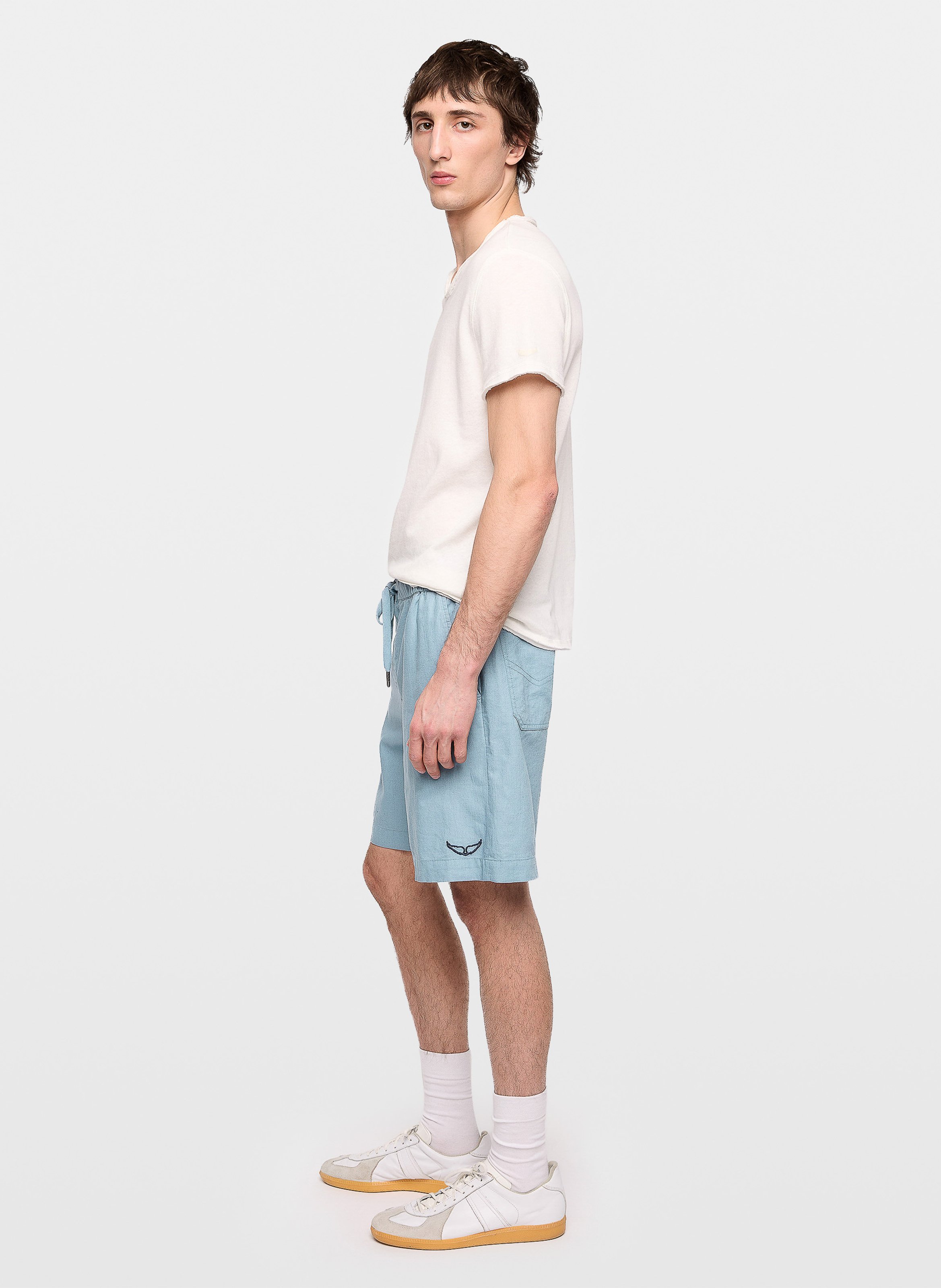 Bermuda large en lin et coton pany ZADIG&VOLTAIRE Bleu