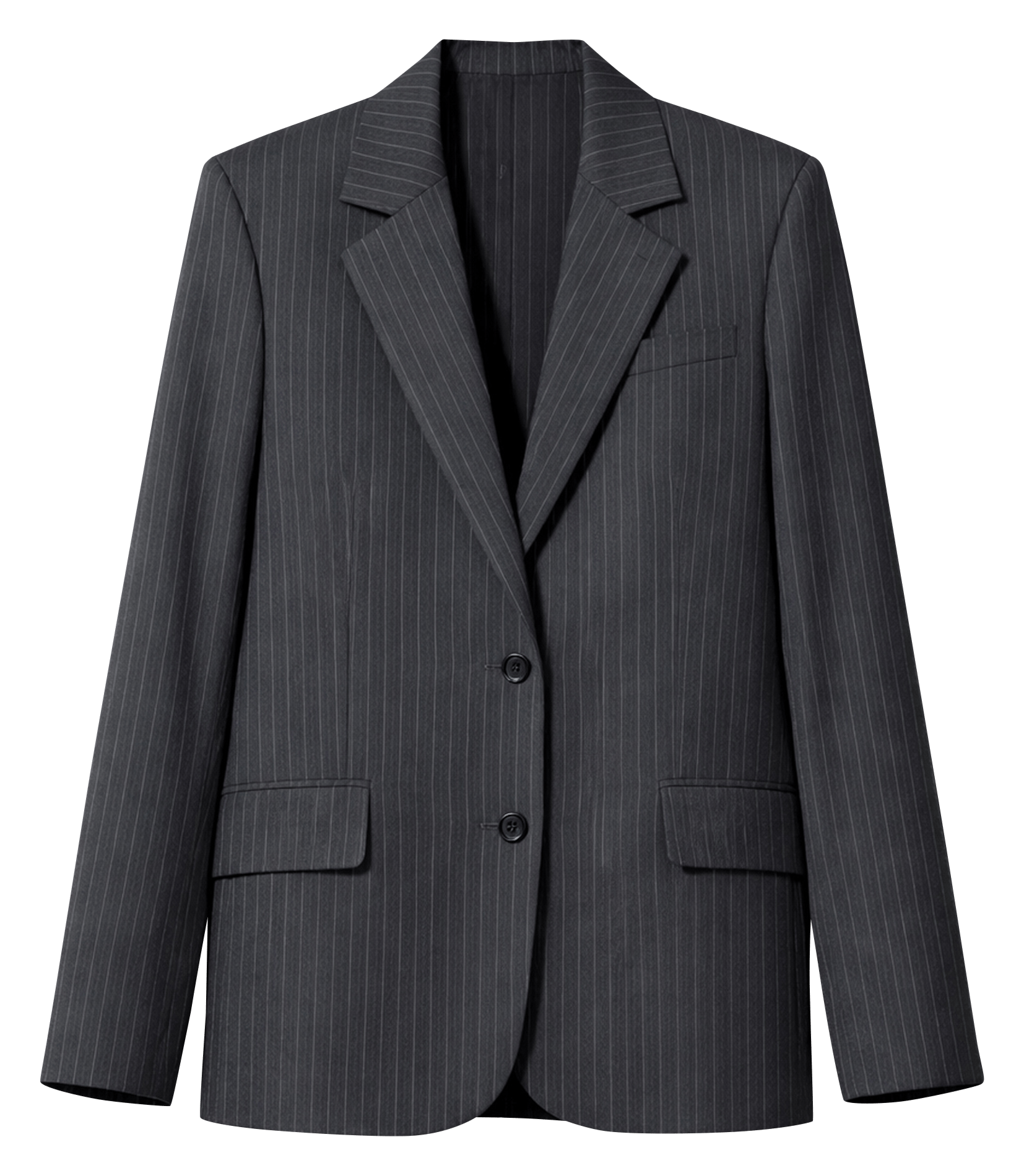 Oversized blazer van gestreepte gemengde wol Kamea. IRO Grijs