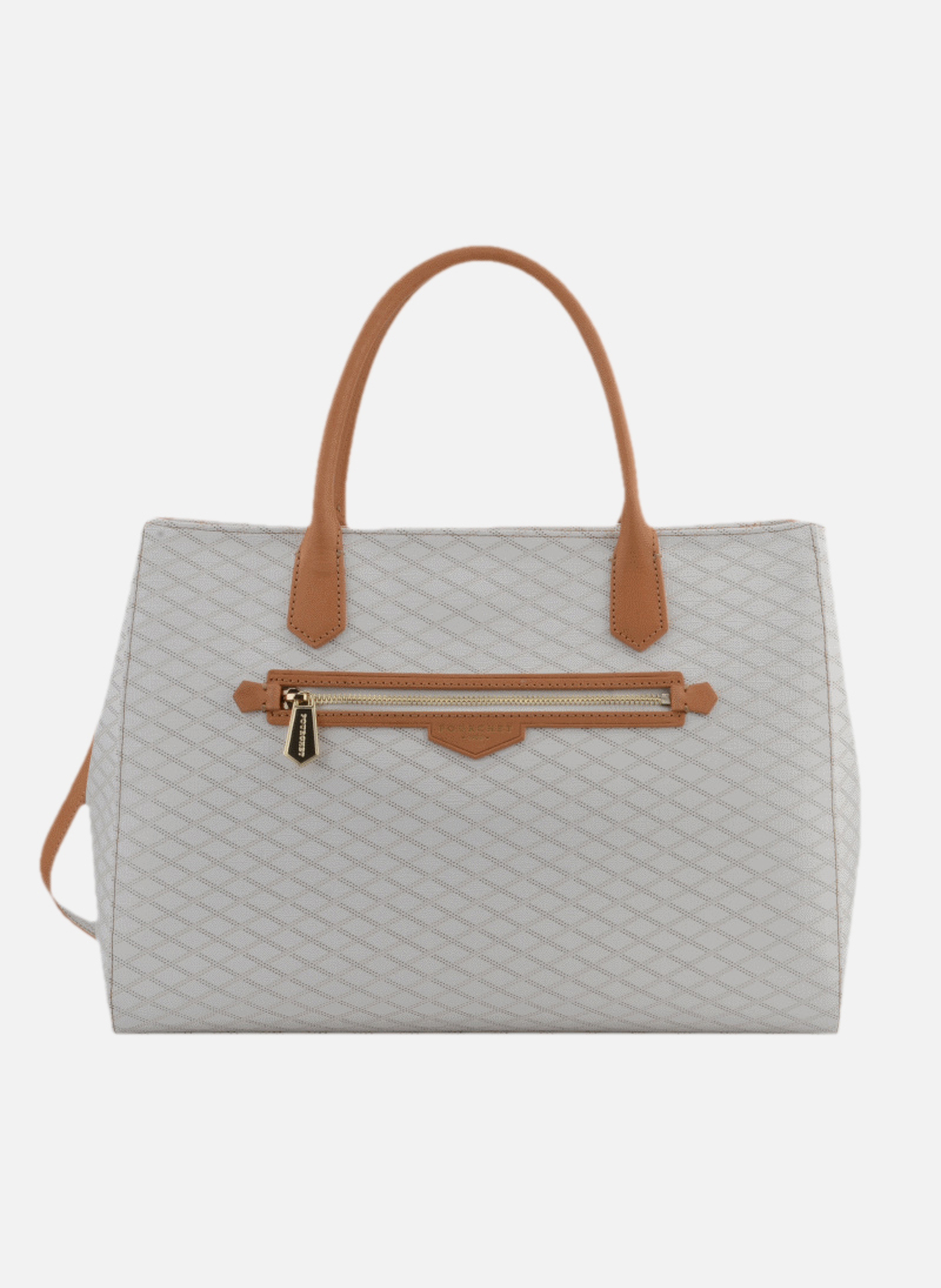 Volver coated | sac porté main gm en cuir de vachette POURCHET Blanc
