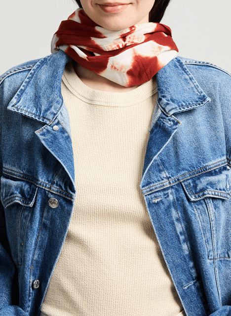Printed stole AU PRINTEMPS PARIS Red