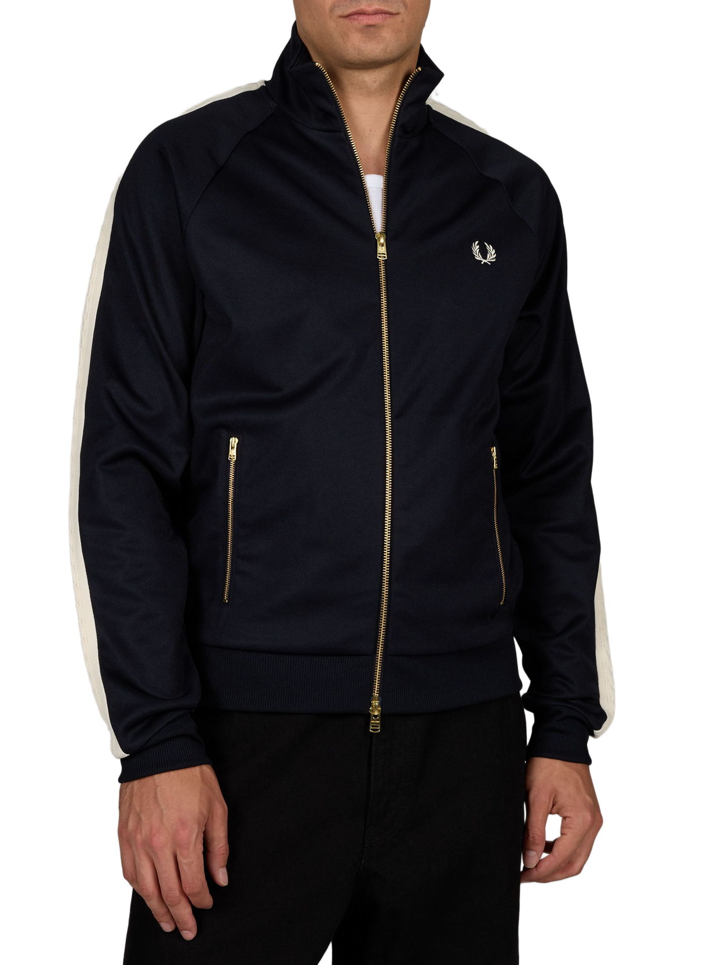 Veste de survêtement à bandes contrastantes torsadéés FRED PERRY Bleu