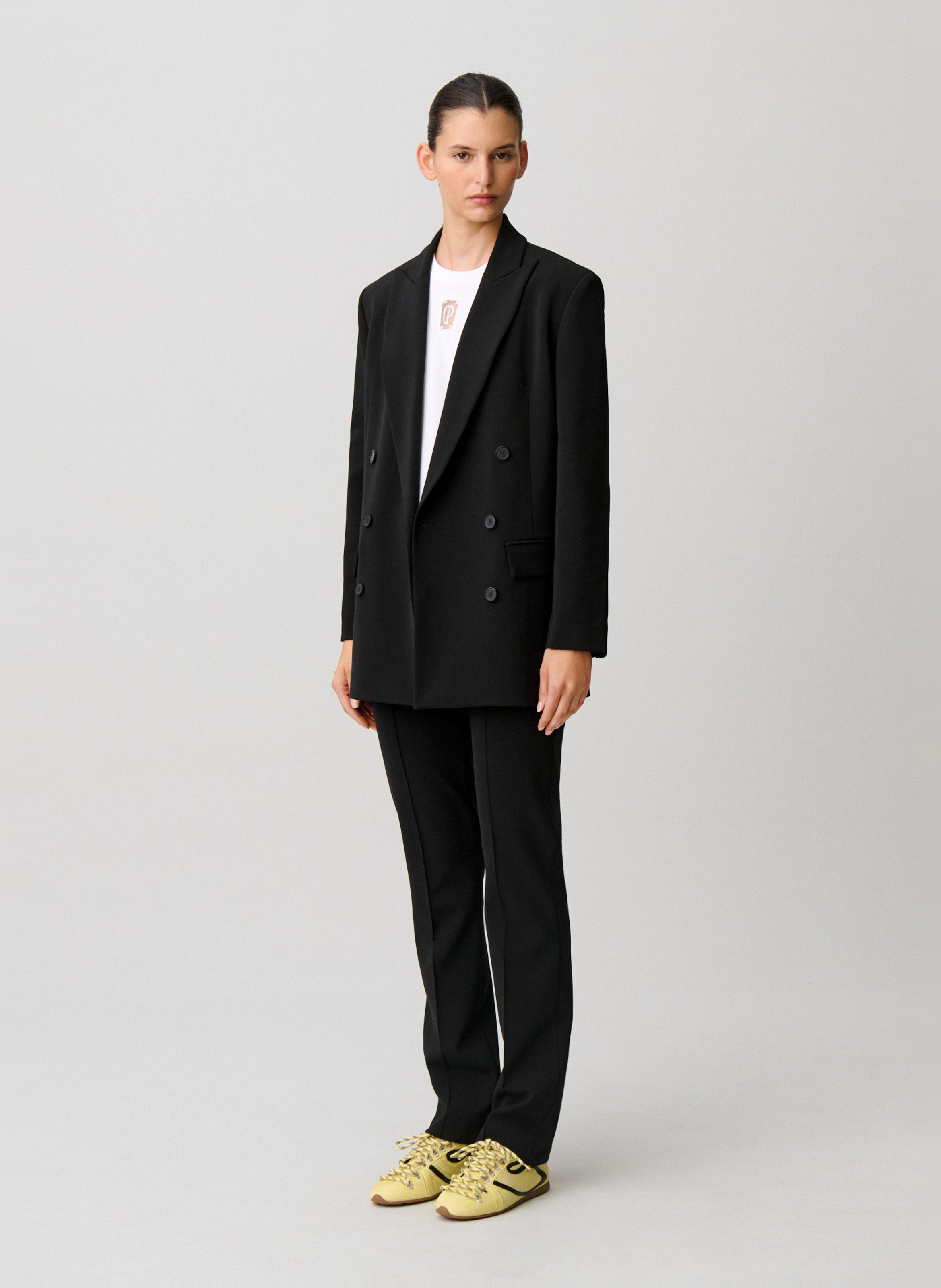 Veste tailleur droite à boutonnage croisé CLAUDIE PIERLOT Noir