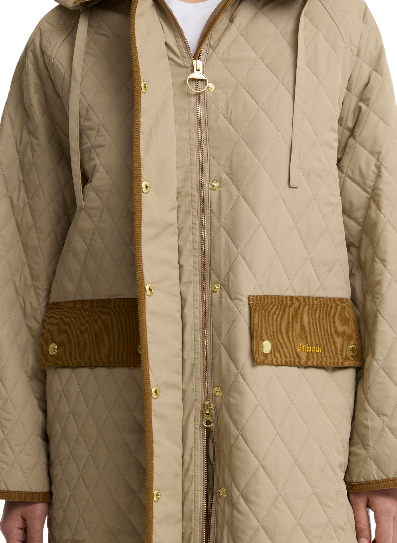Manteau matelassé mi-long BARBOUR Marron