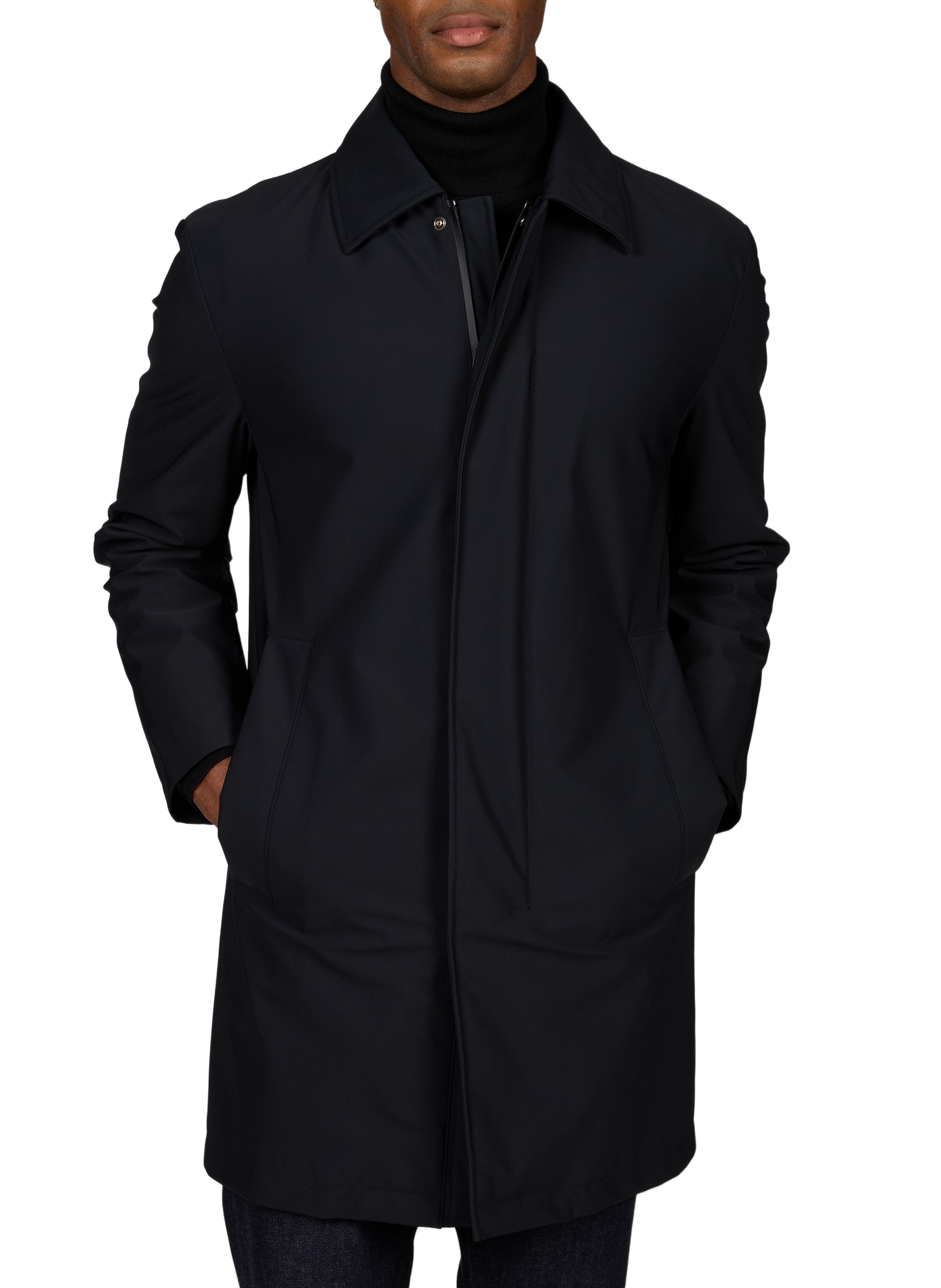 Lange rechte parka met klassieke kraag STRELLSON Blauw