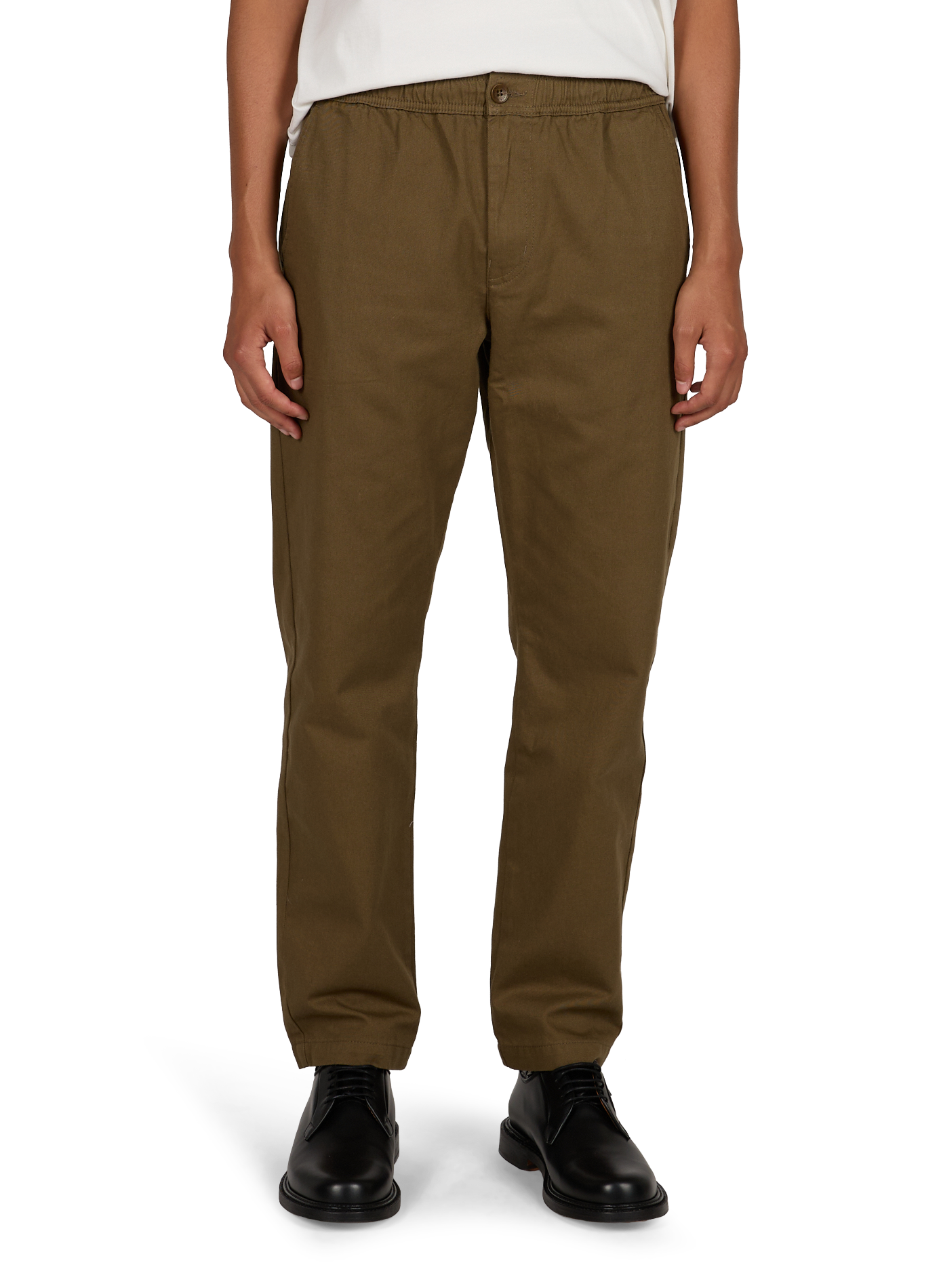 Pantaloni diritti in tela di cotone THINKING MU Verde