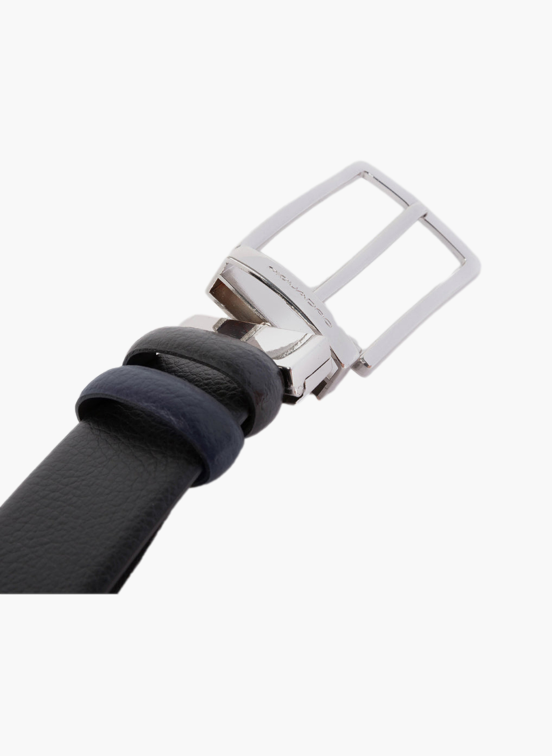 Reversible leather belt with prong buckle PIQUADRO Black