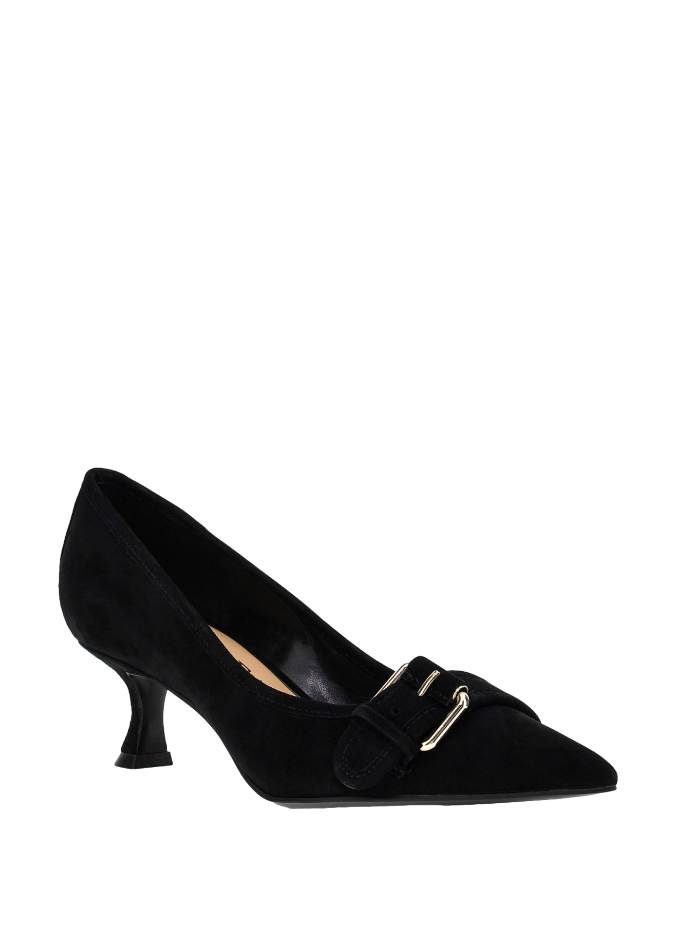 Suede leather buckle pumps | Black GUESS Women