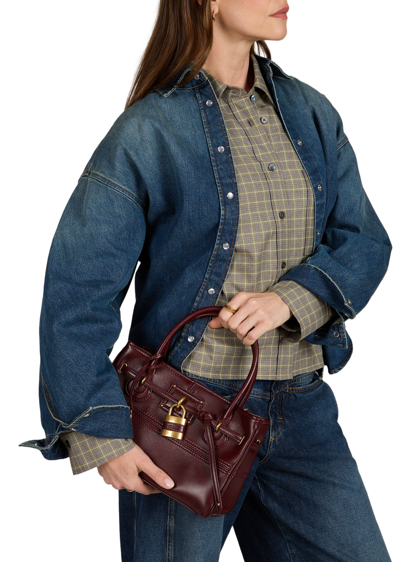 Buffalo leather handbag CHLOÉ Red