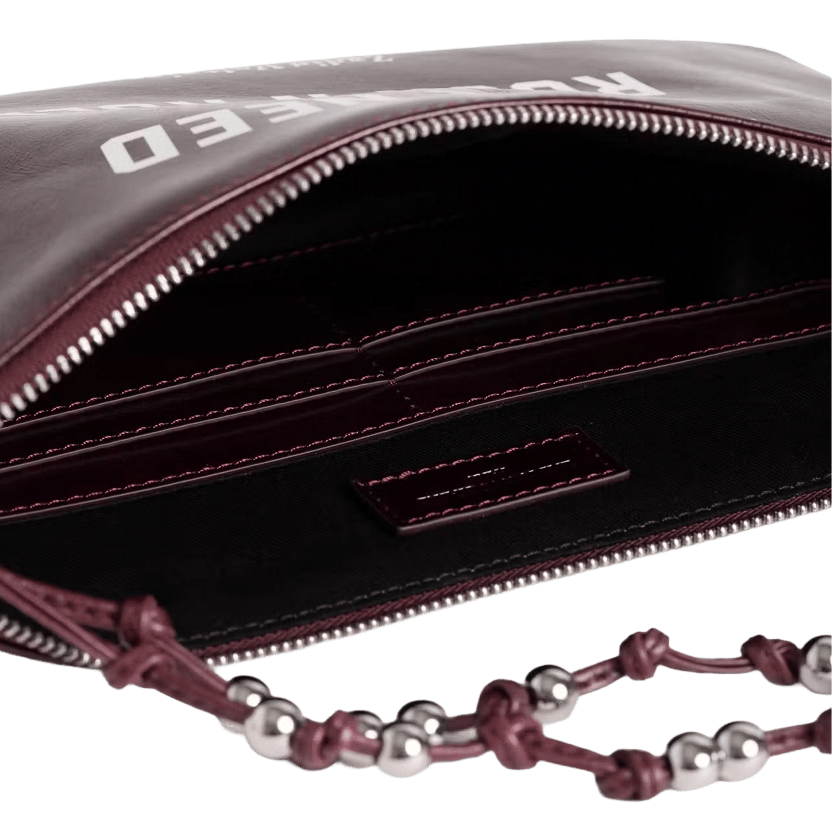 Pochette sérigraphié en cuir angel pouch ZADIG&VOLTAIRE Violet